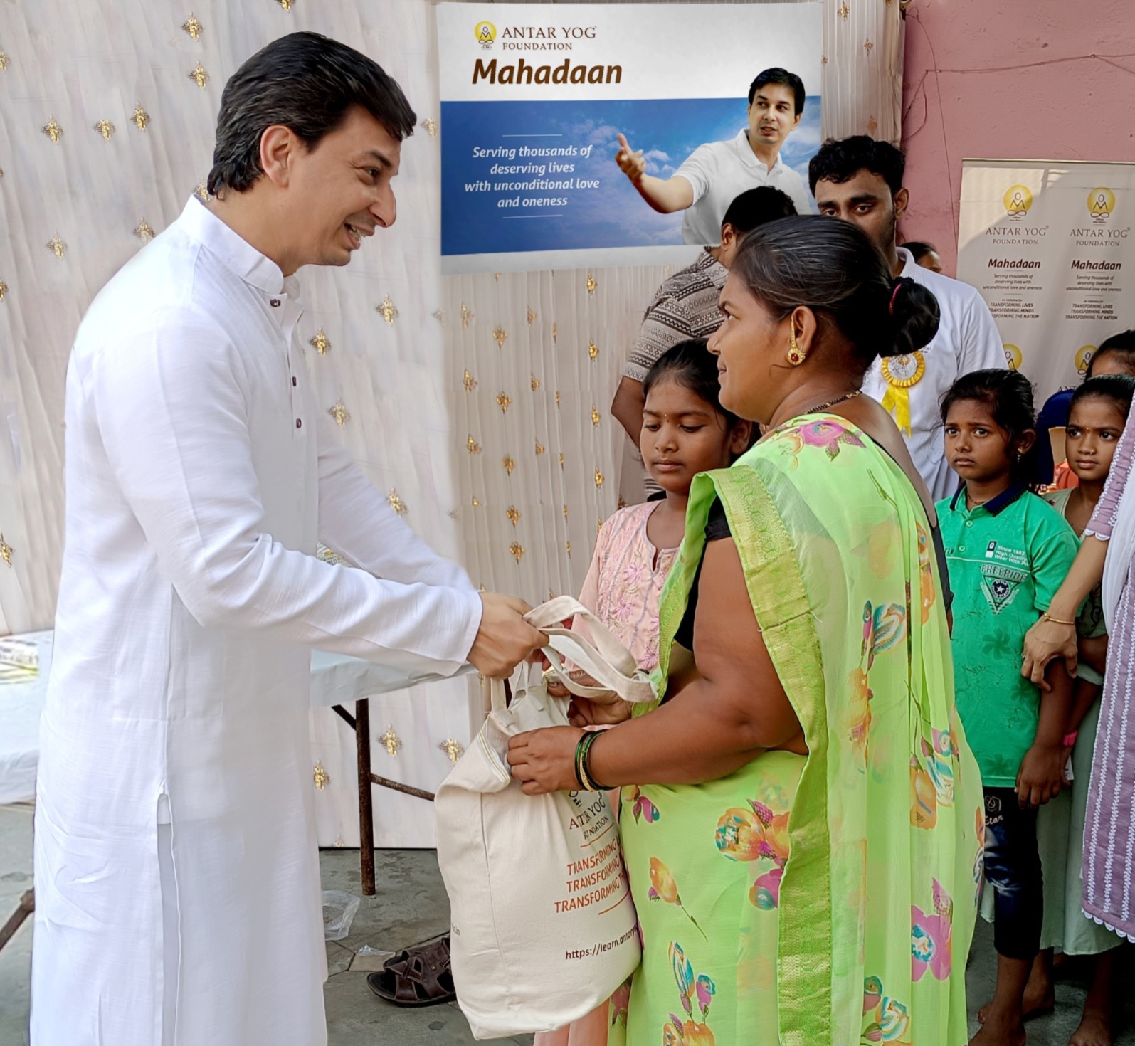 Acharya Upendra Ji Serving the Poor