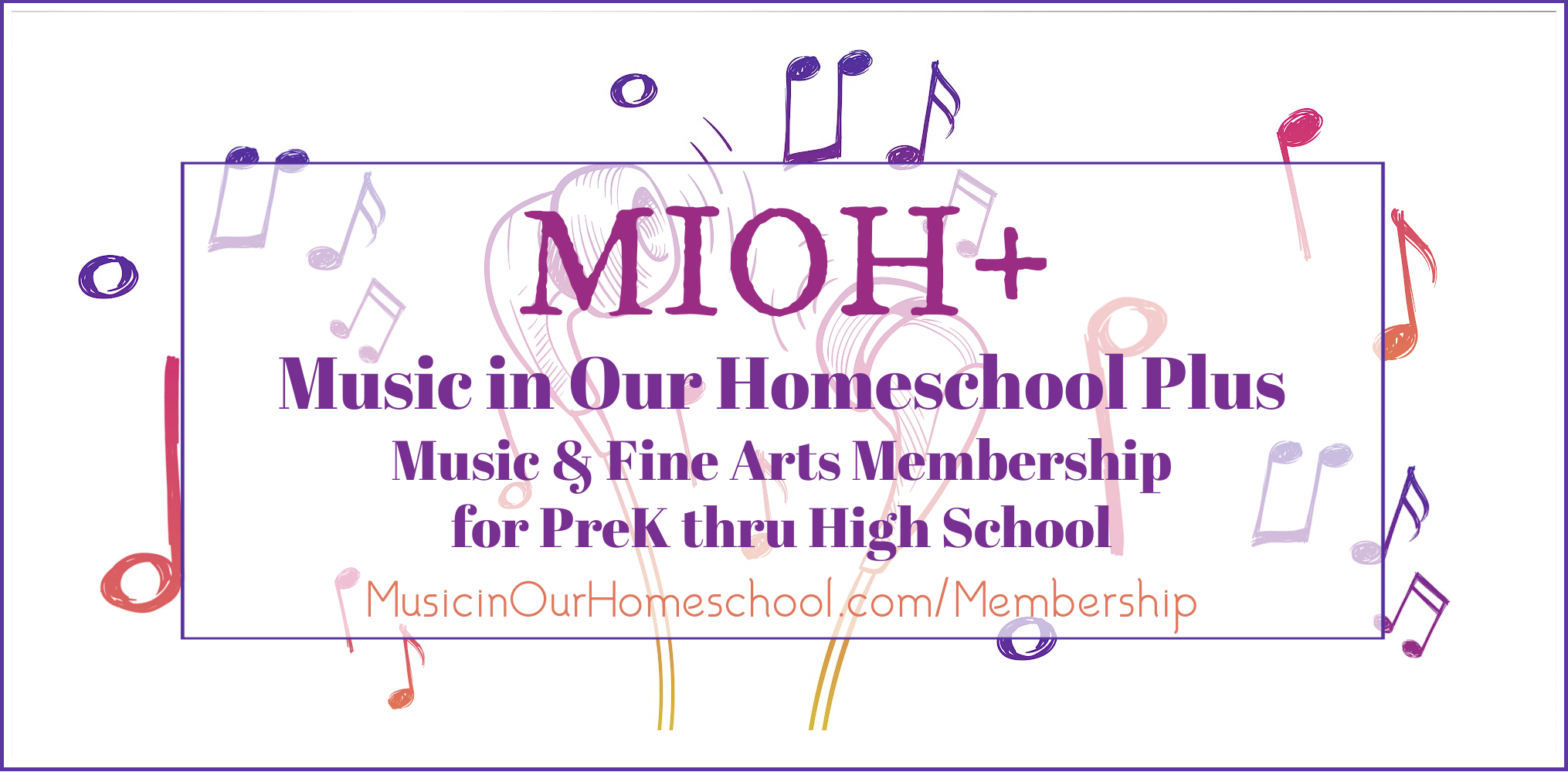 Music in Our Homeschool Plus is a music and fine arts membership for preschool through high school