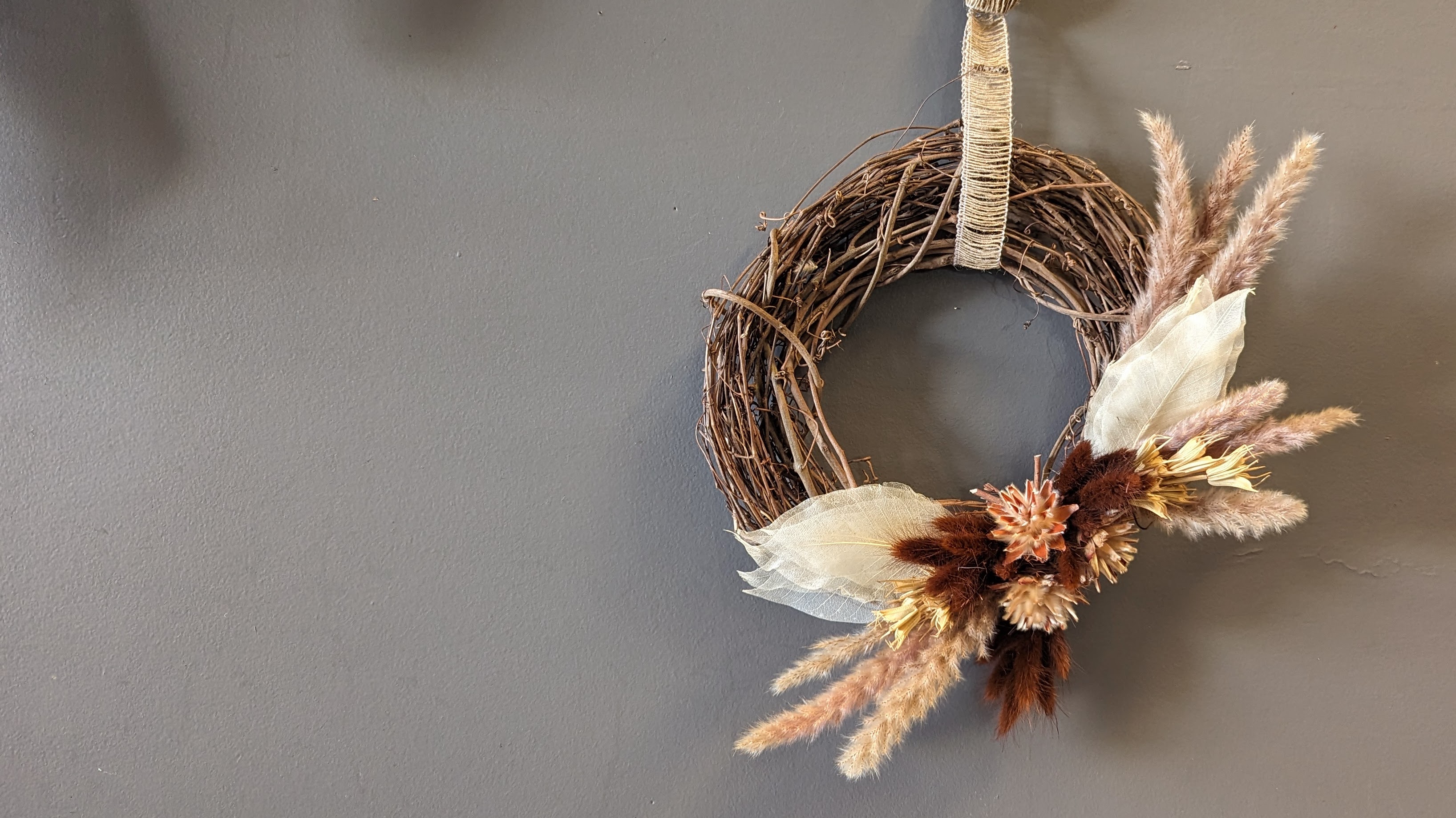 Dried Florals on a Grapevine wreath