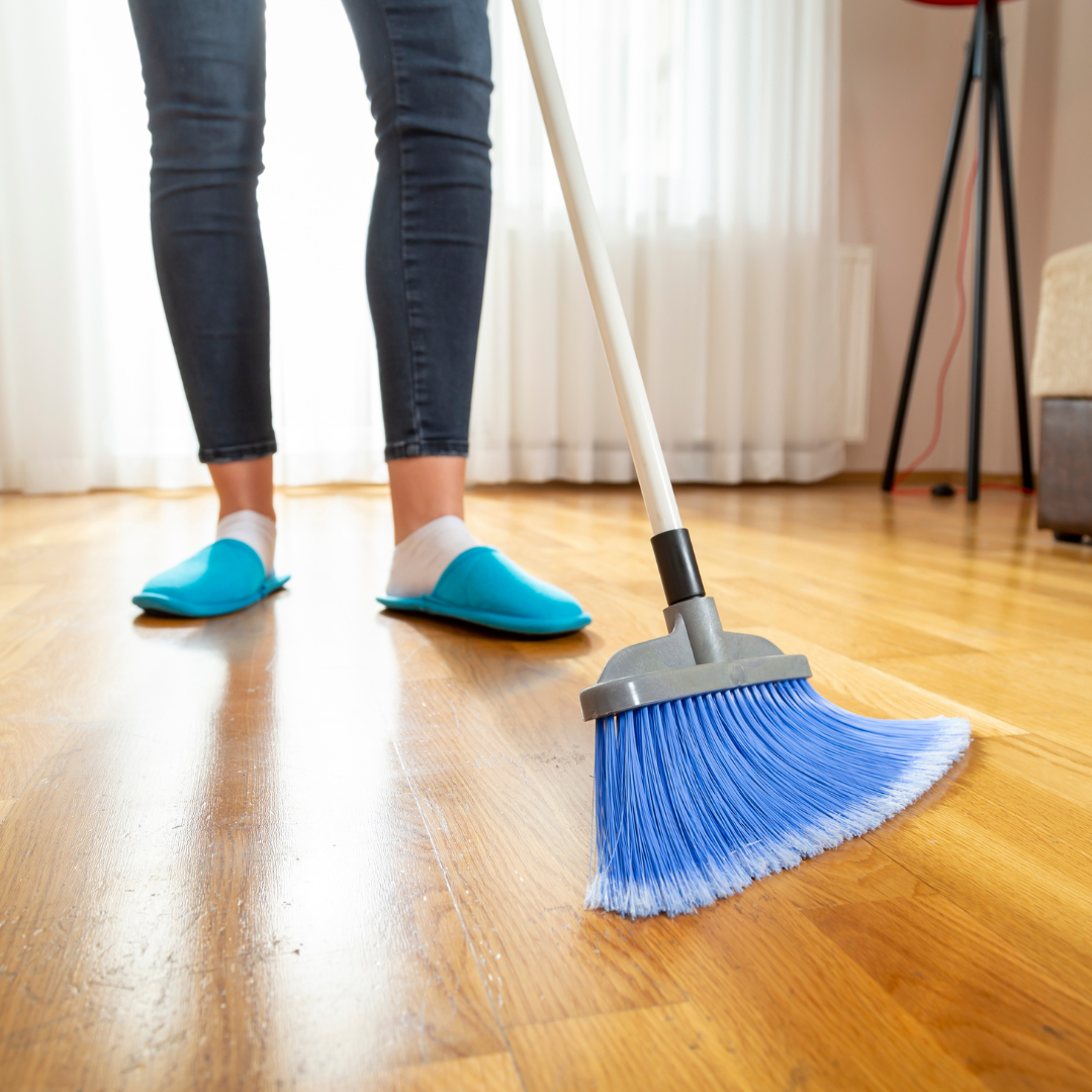 Sweeping the floor