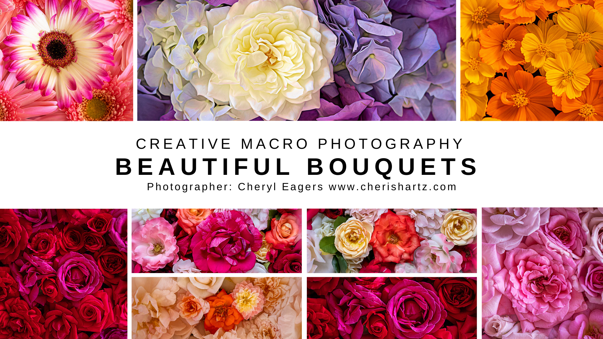 FLATLAY ONLINE FLOWER PHOTOGRAPHY CLASS BEAUTIFUL BOUQUETS