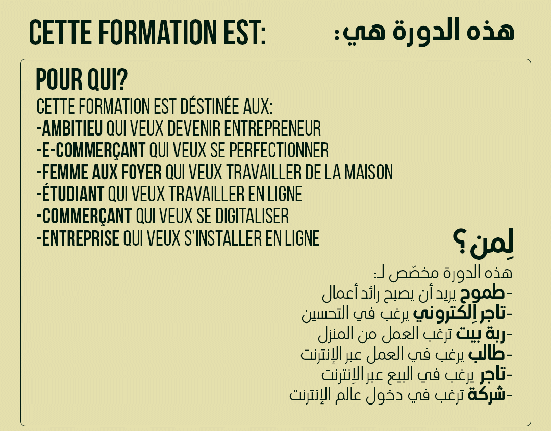 masterclass algerie en ligne ecommerce formation