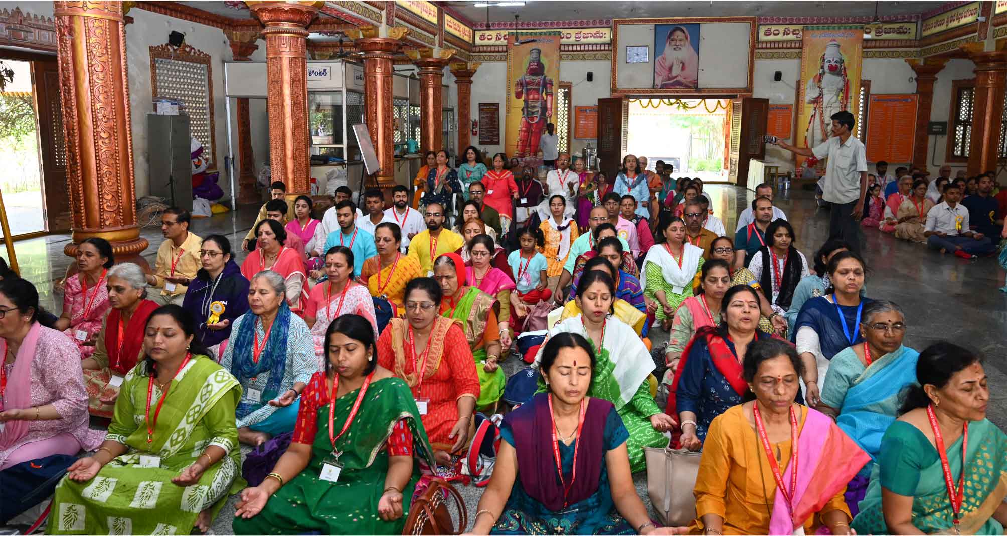 Collective sadhana session to energise temples during Antar Yog yatra