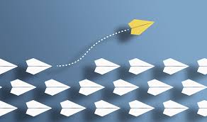 paper plane taking flight