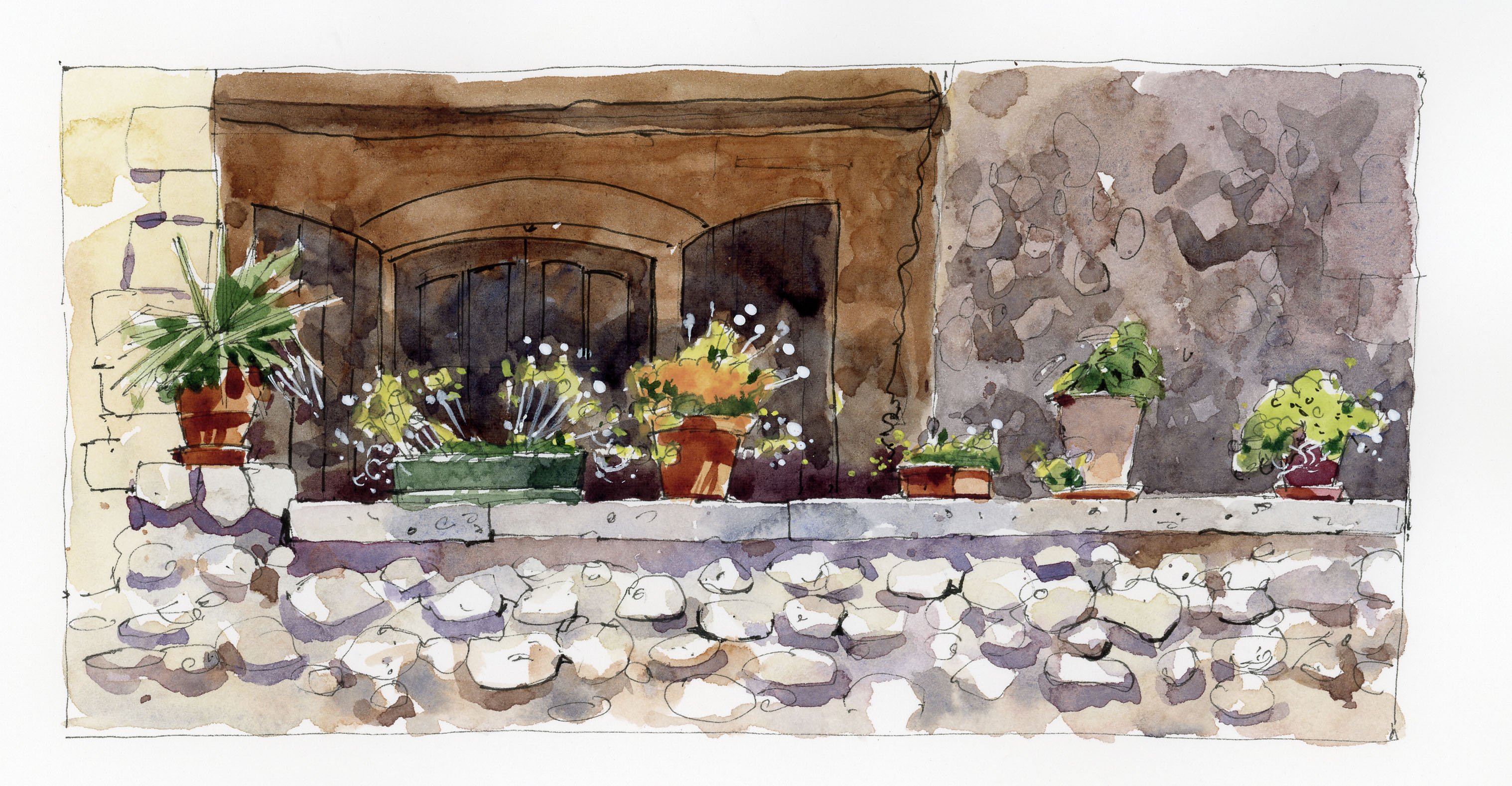 Sketchbook Vignettes with Ink and Watercolour