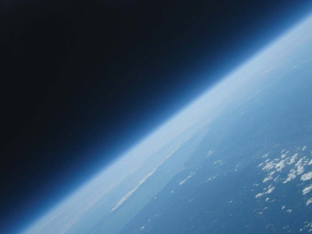 The Earth&#39;s horizon taken from the Mezosphere