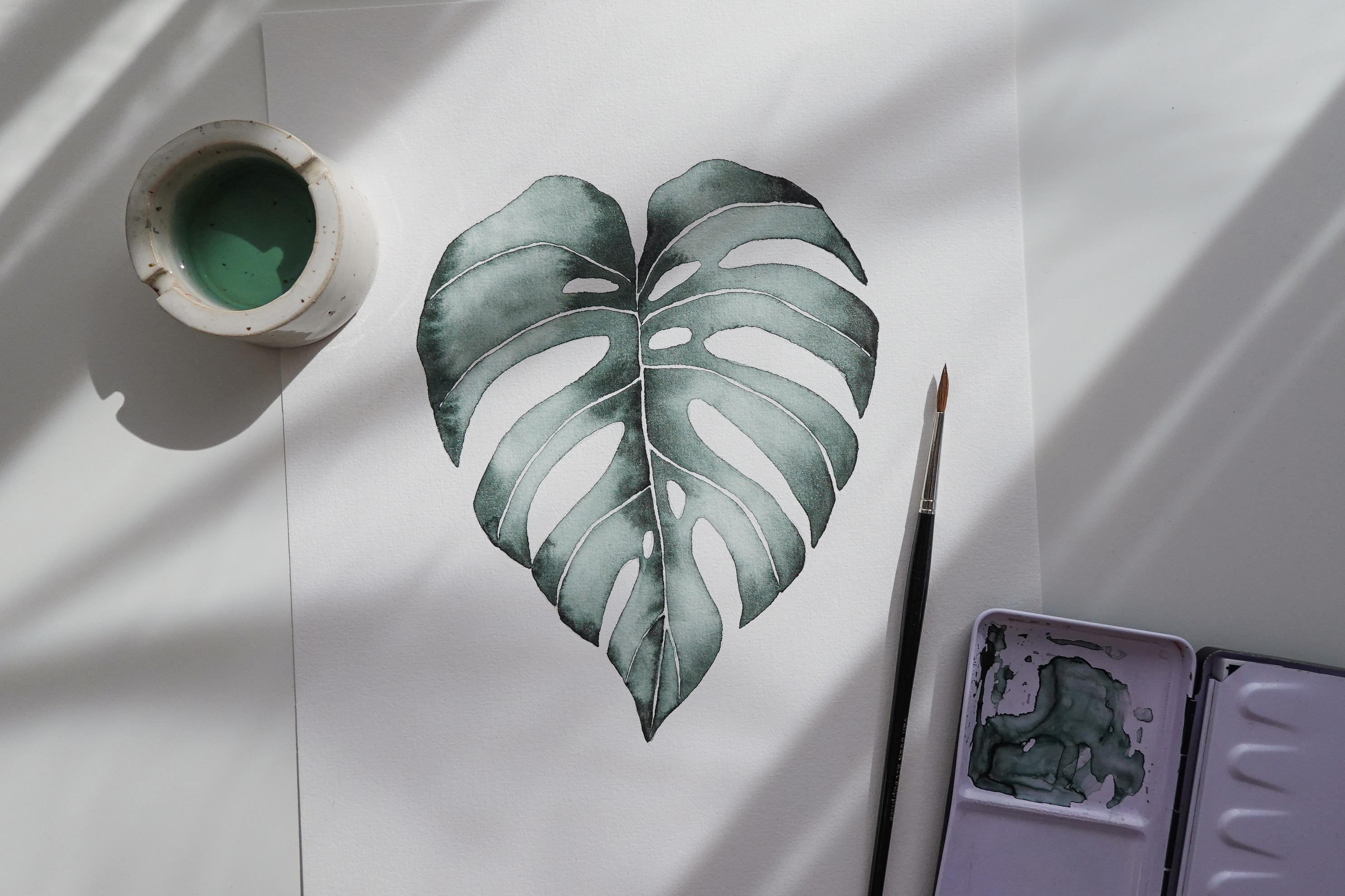 Botanical online watercolor art classes