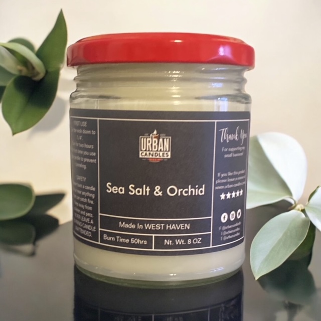 8 oz Sea Salt & Orchid Candle