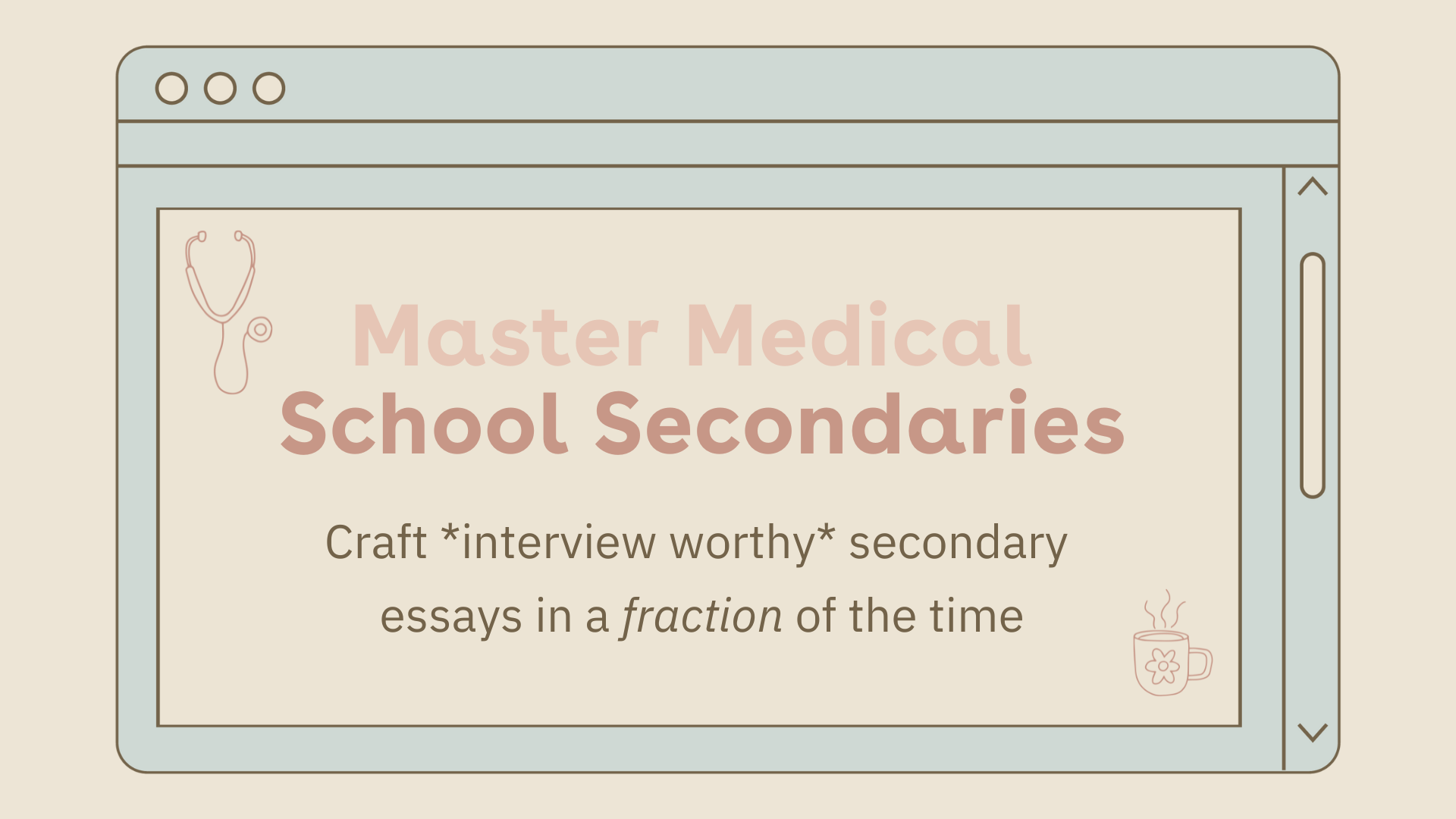 heading - master medical school secondaries