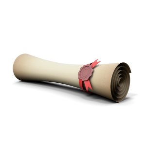 certificate scroll