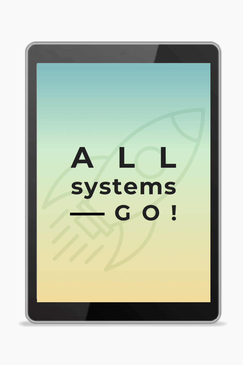 All Systems Go course mocked up on an ipad