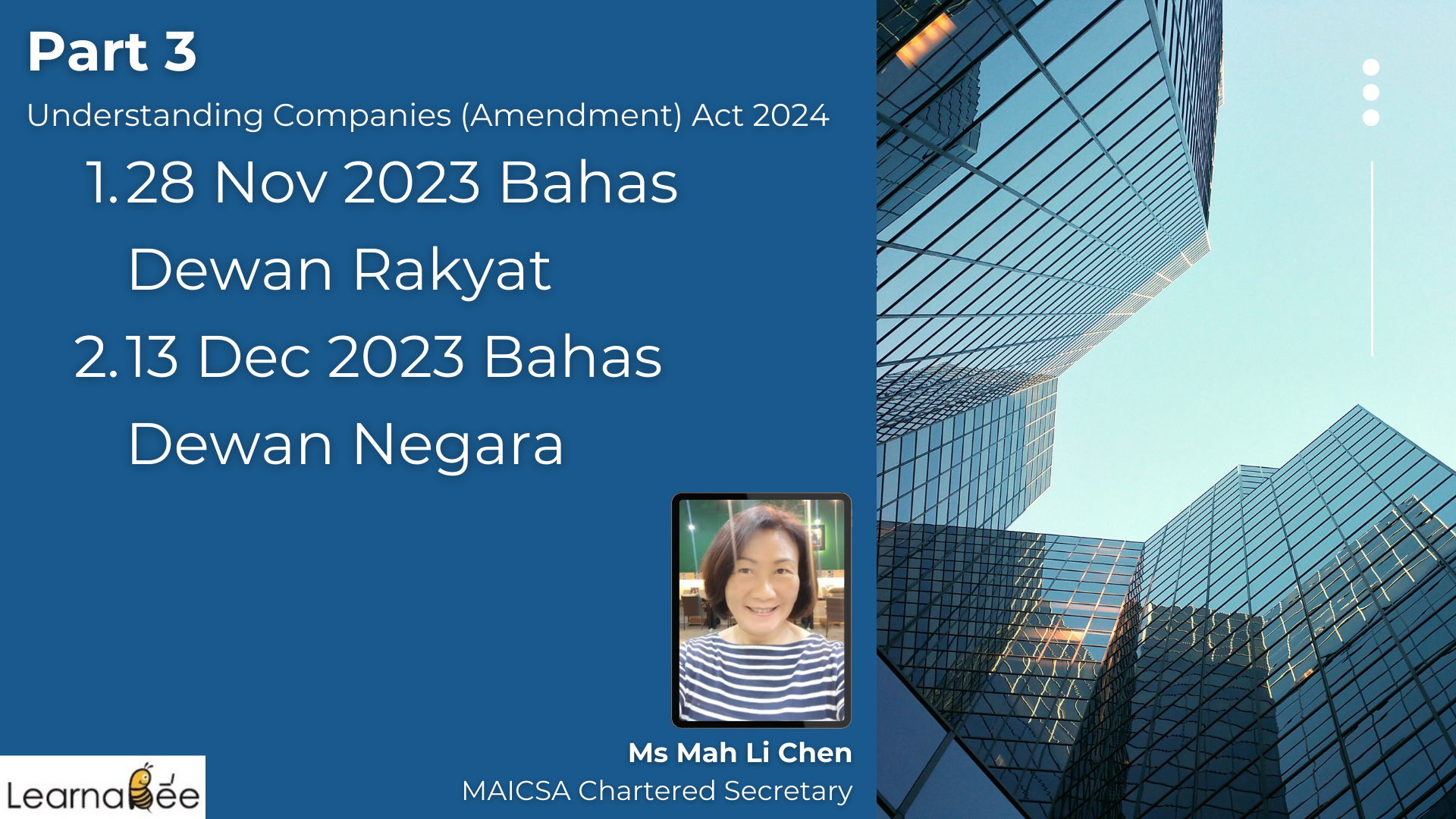 (English) Part 3 - Understanding COMPANIES (AMENDMENT) ACT 2024 by Ms Mah Li Chen (MAICSA Chartered Secretary)