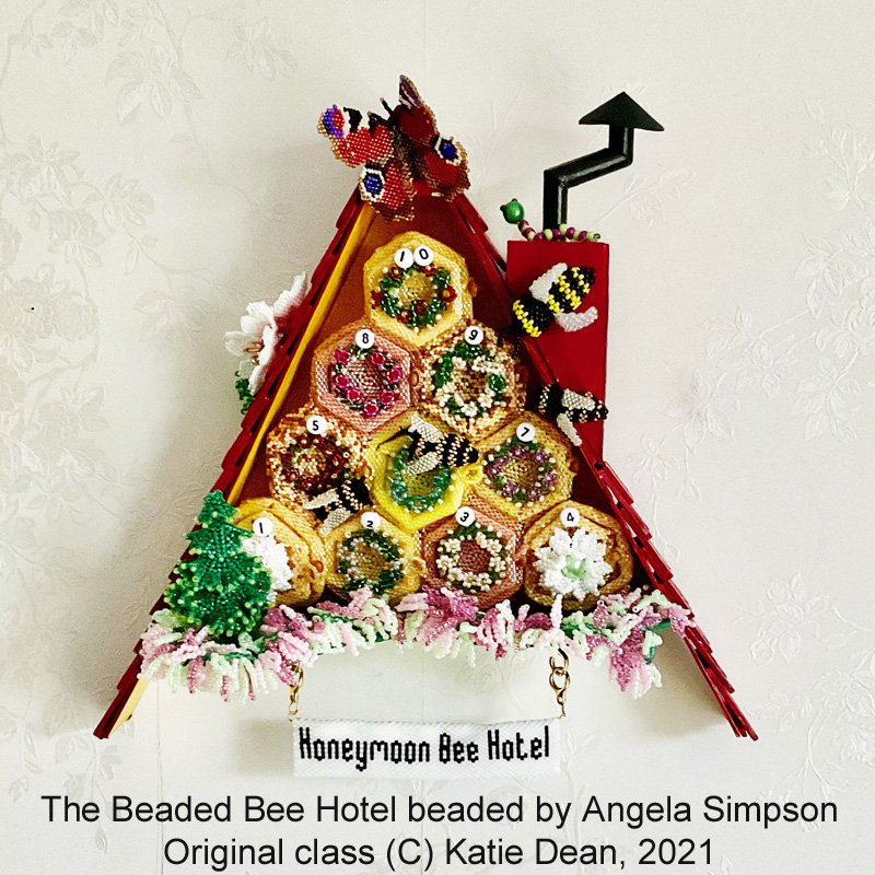Beaded Bee Hotel created by Angela Simpson