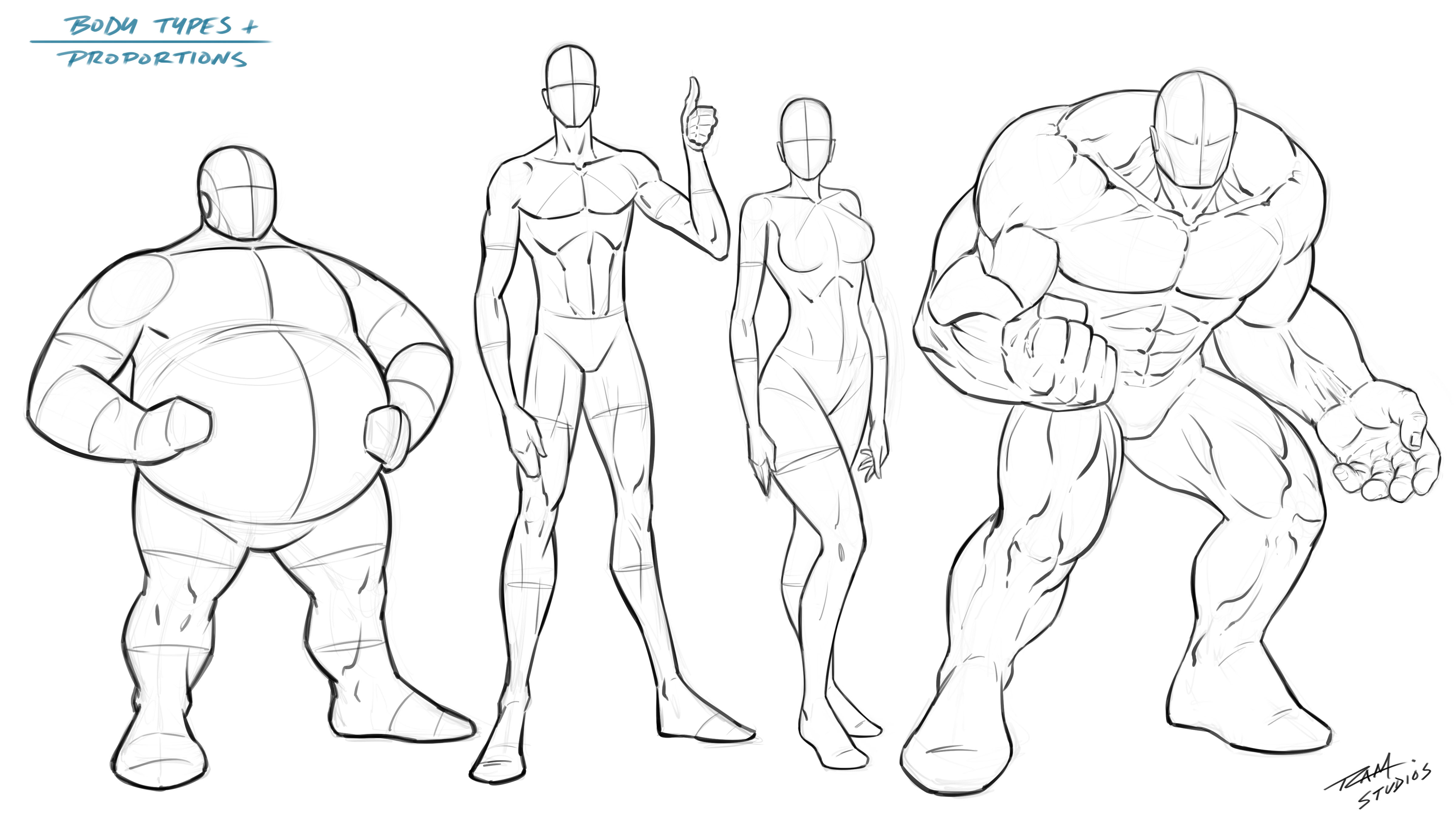 superhero pose sketch