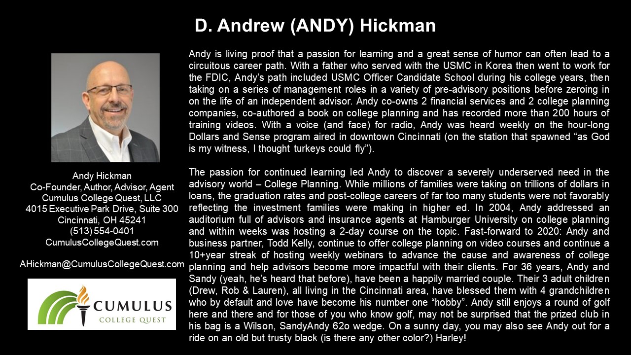 D. Andrew Hickman Bio
