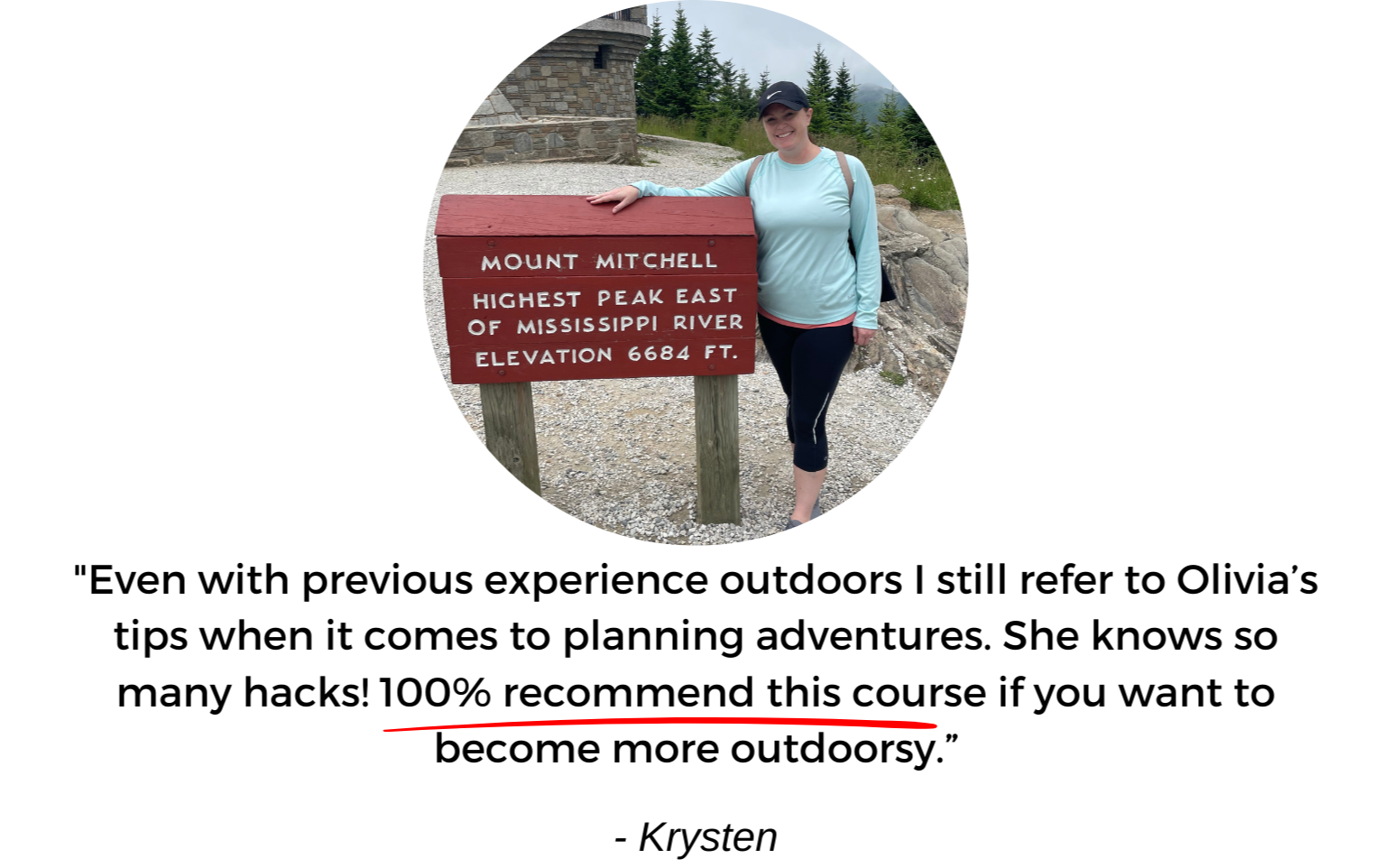 i 100% recommend this course if you want to become more outdoorsy
