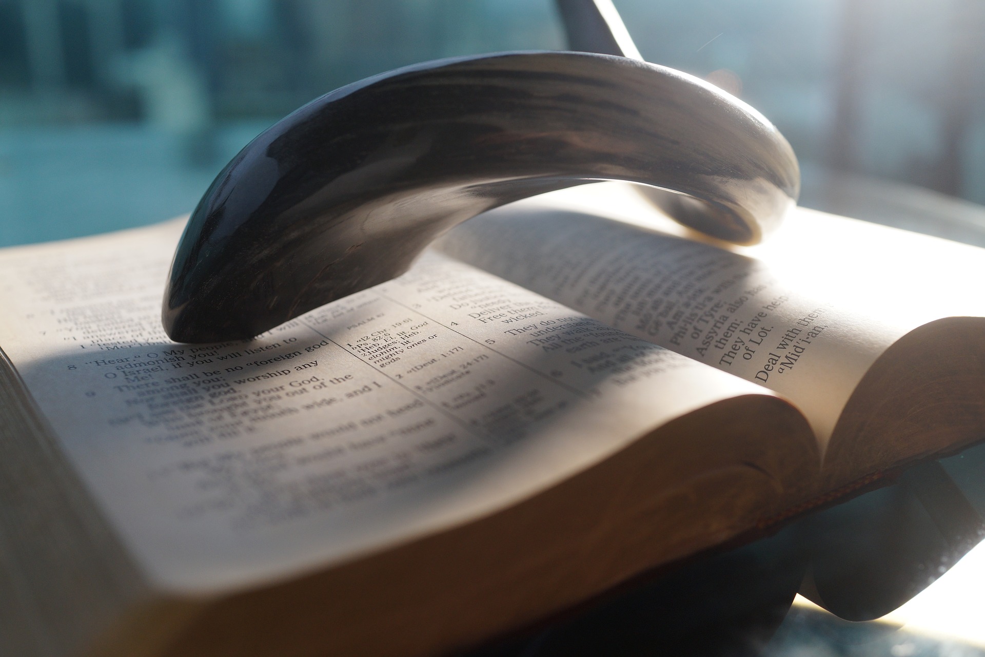 Shofar on Bible