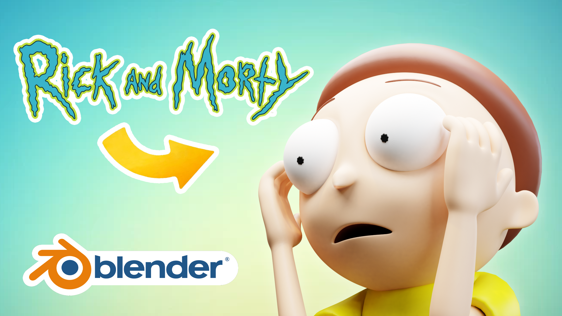 3D rick And Morty  Character Modeling Blender Academy Course 
