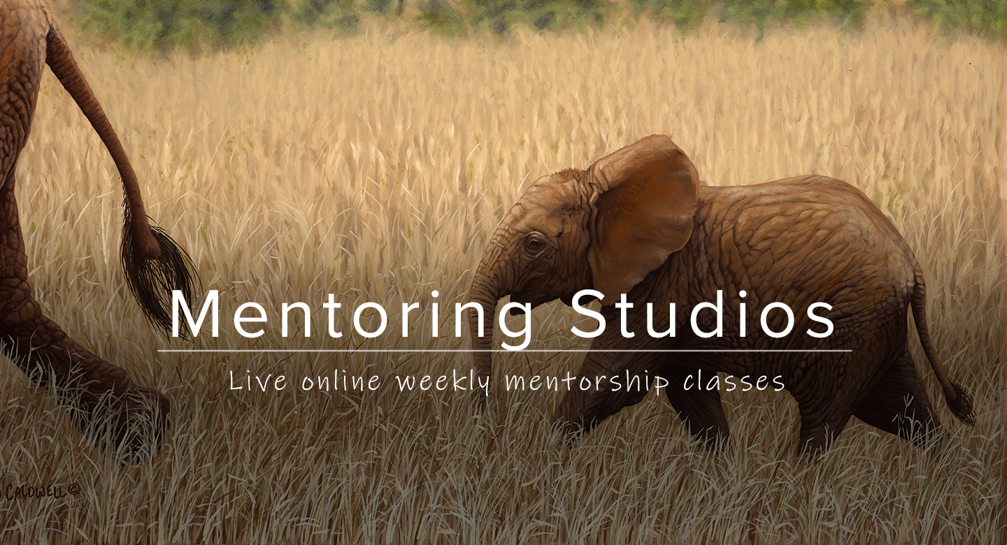 Live online weekly mentoring studios with artist Robert Louis Caldwell