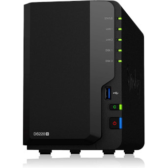 Synology 2 bay NAS DiskStation DS220+ (Diskless), Black