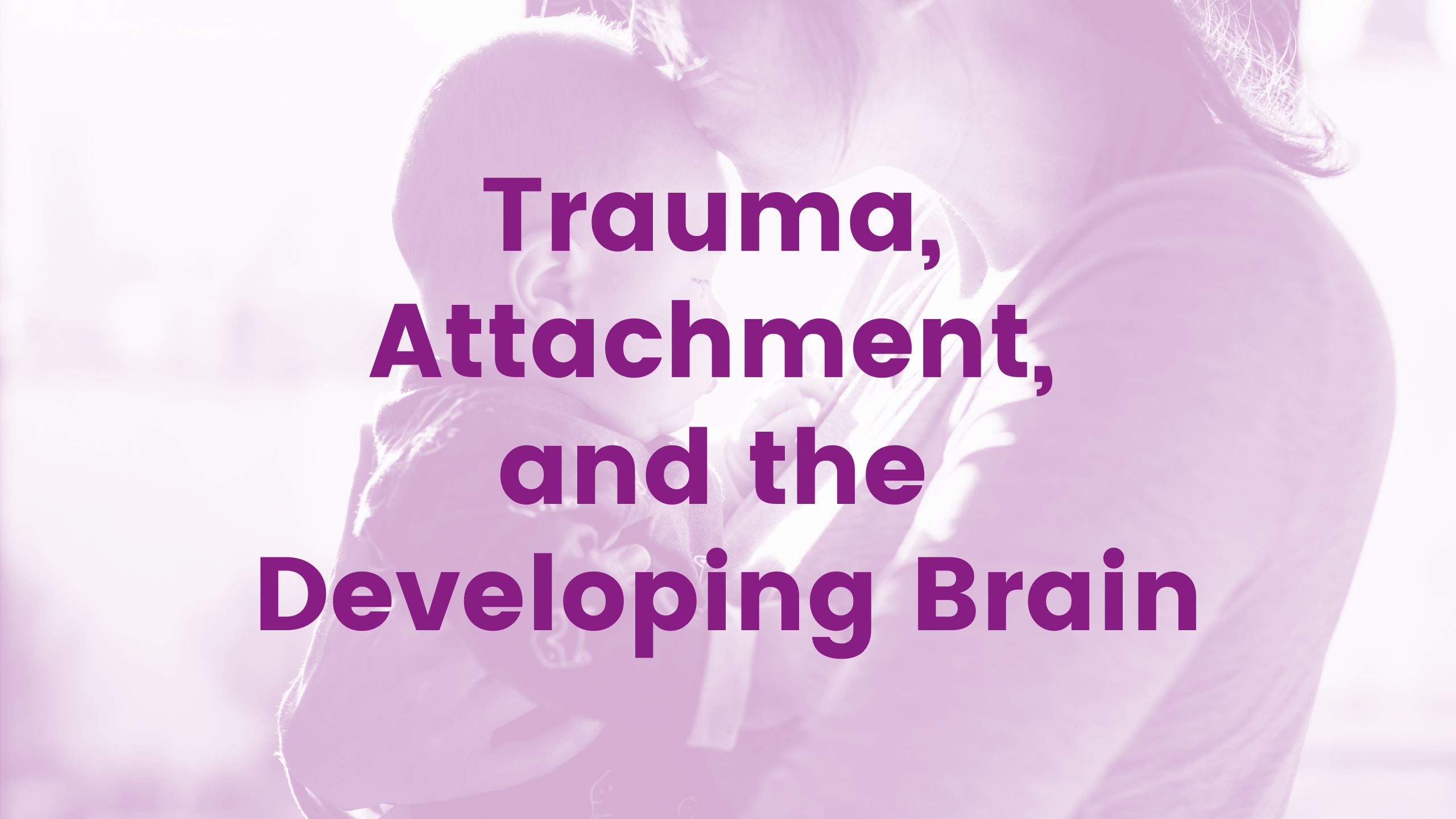 Trauma, Attachment. and the Developing Brain Webinar