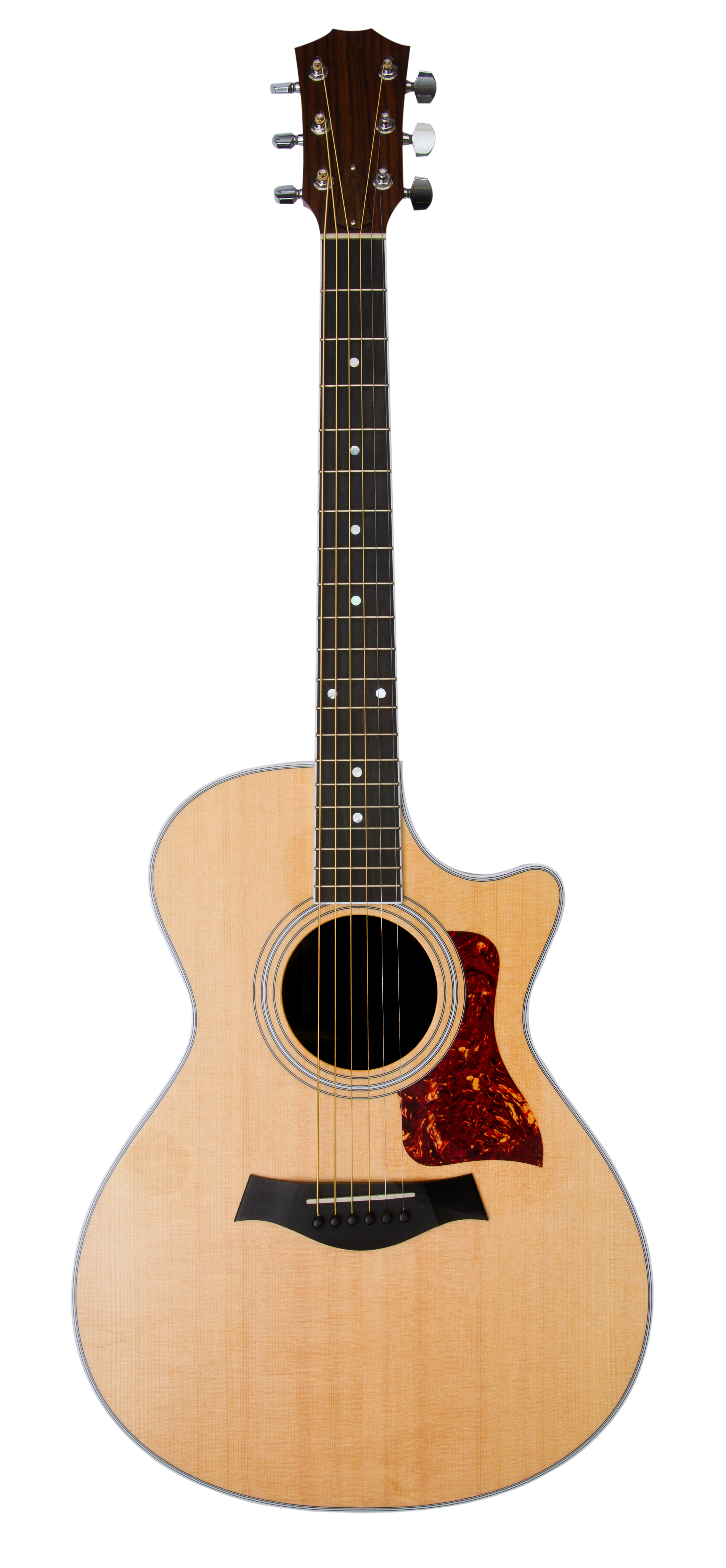 A picture of an acoustic guitar