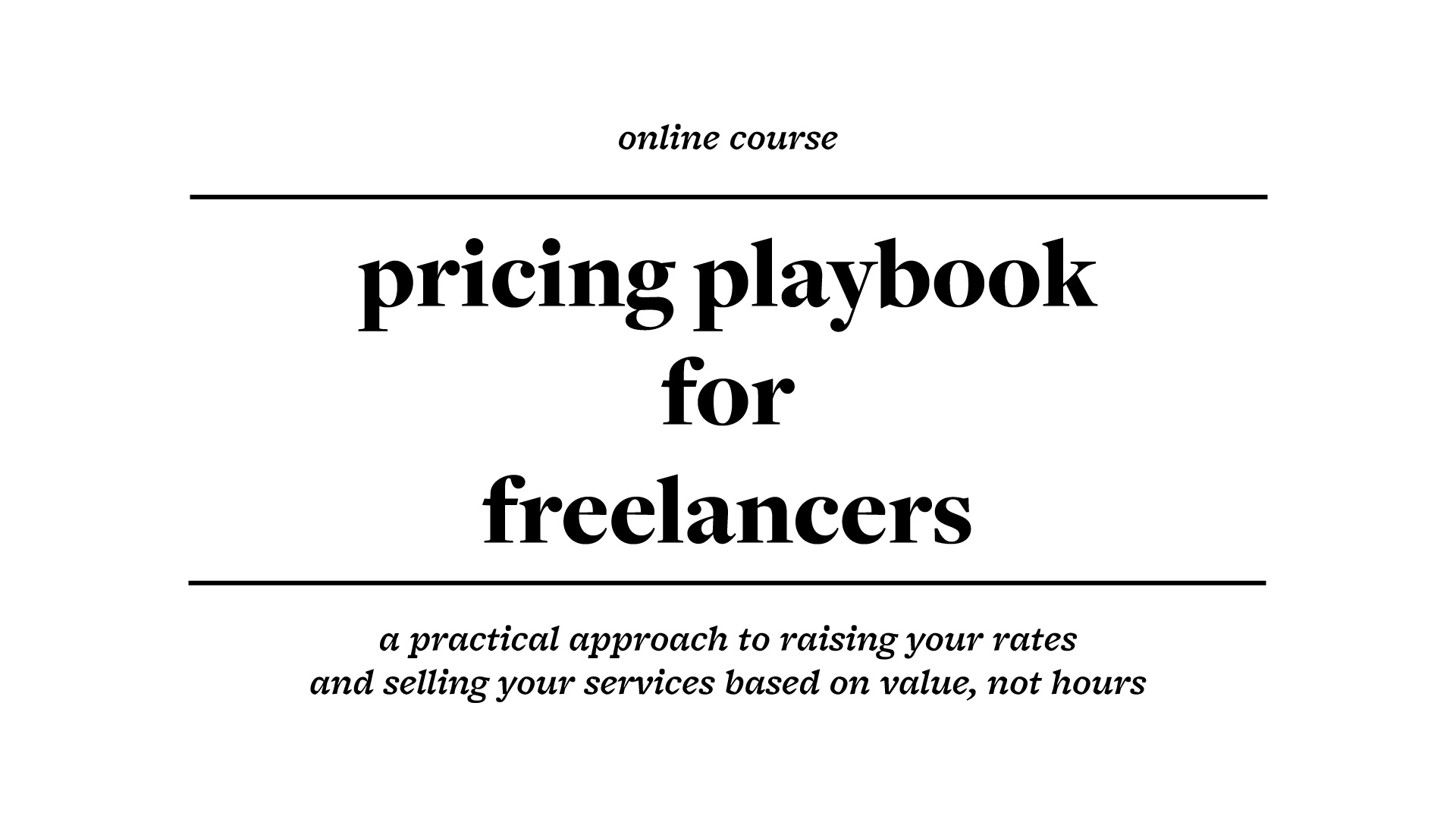 pricing playbook