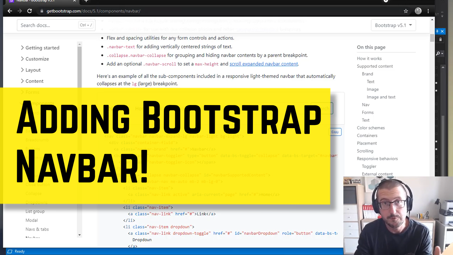 Adding Bootstrap Navbar