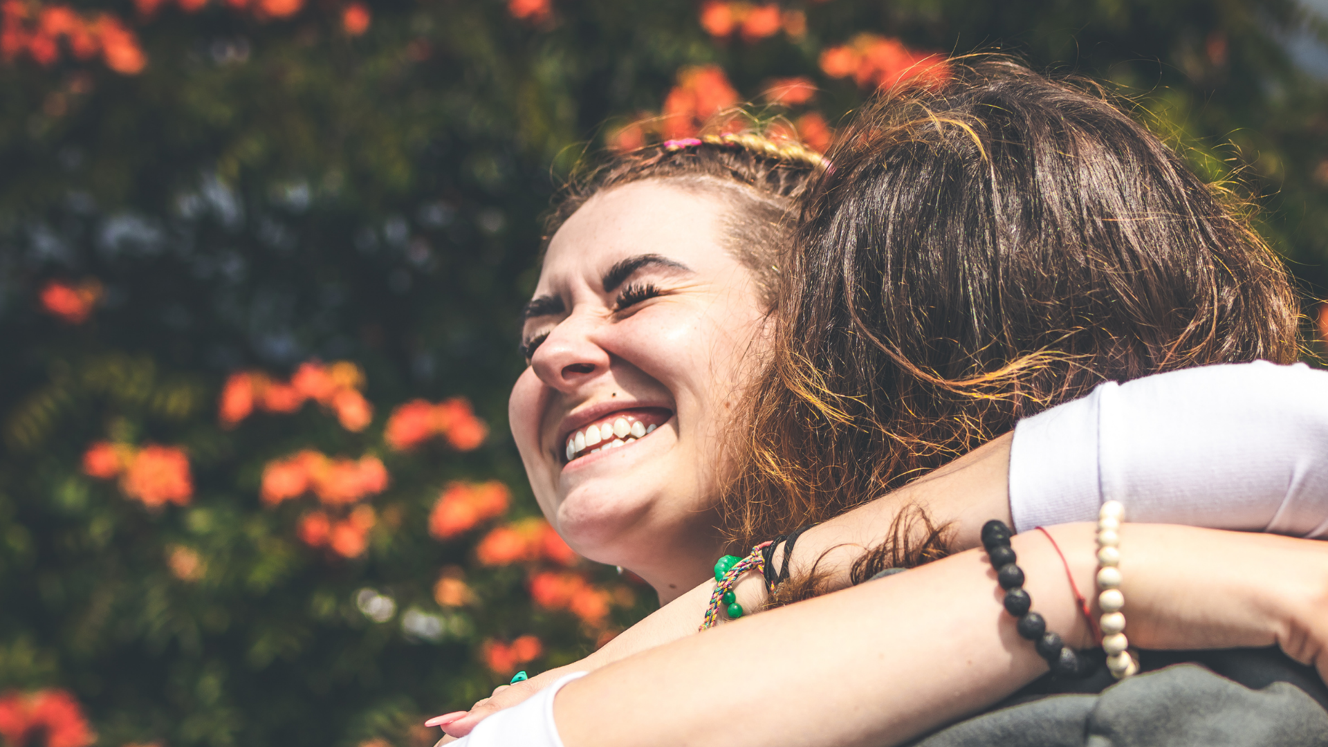 two people hugging