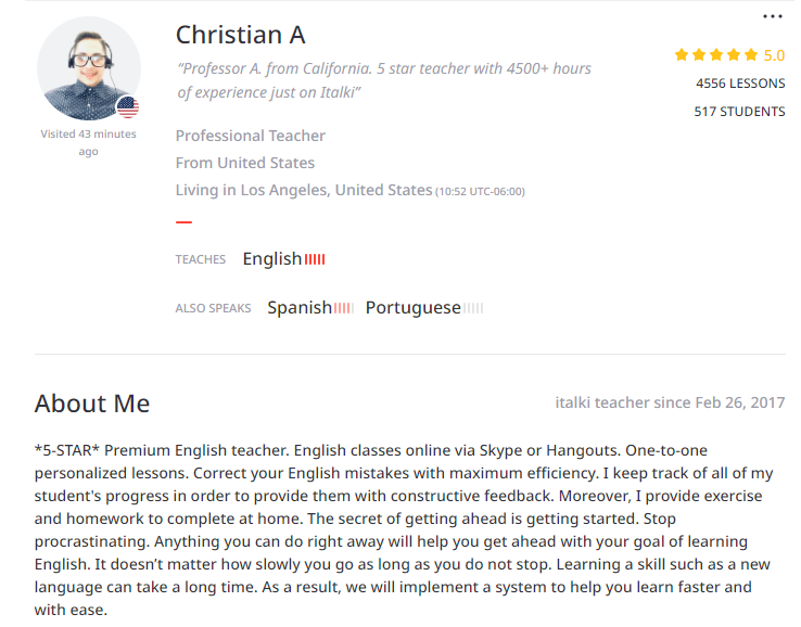 Online English teacher free 