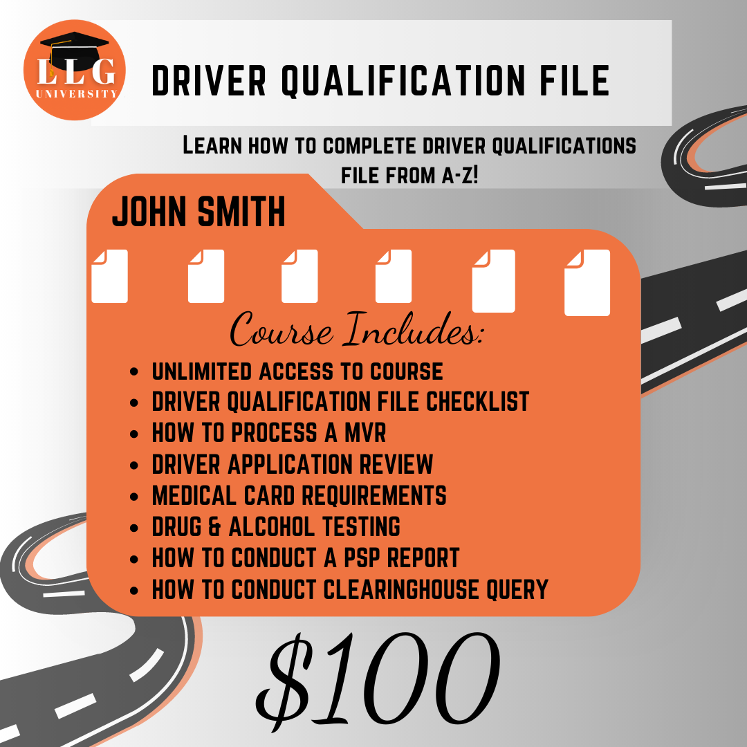 How To Complete A Driver Qualification File Self Paced Course TRANSP