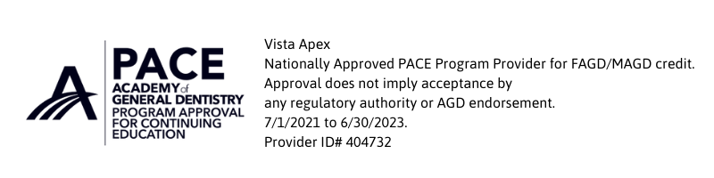 Vista Apex AGD PACE Provider Information