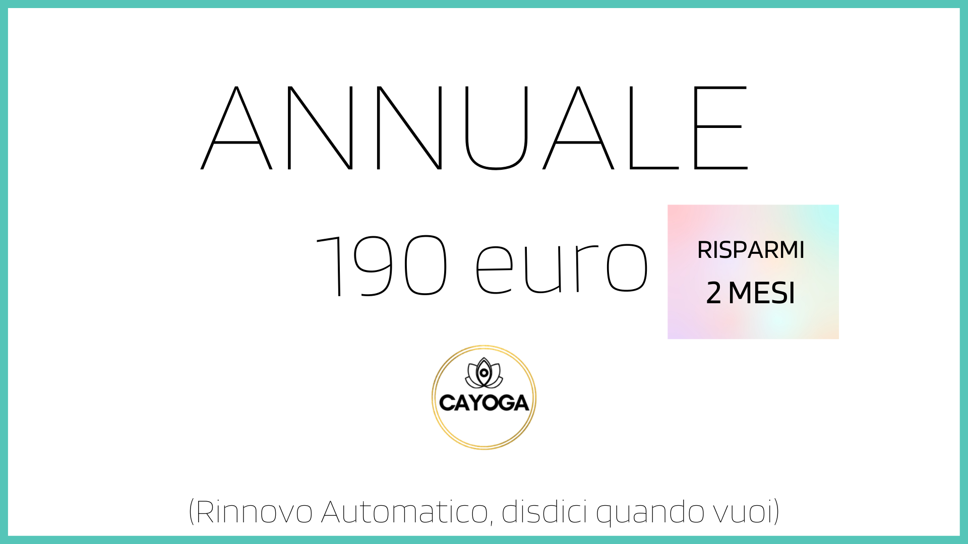 Iscrizione annuale CaYoga - scuola di yoga online Italia