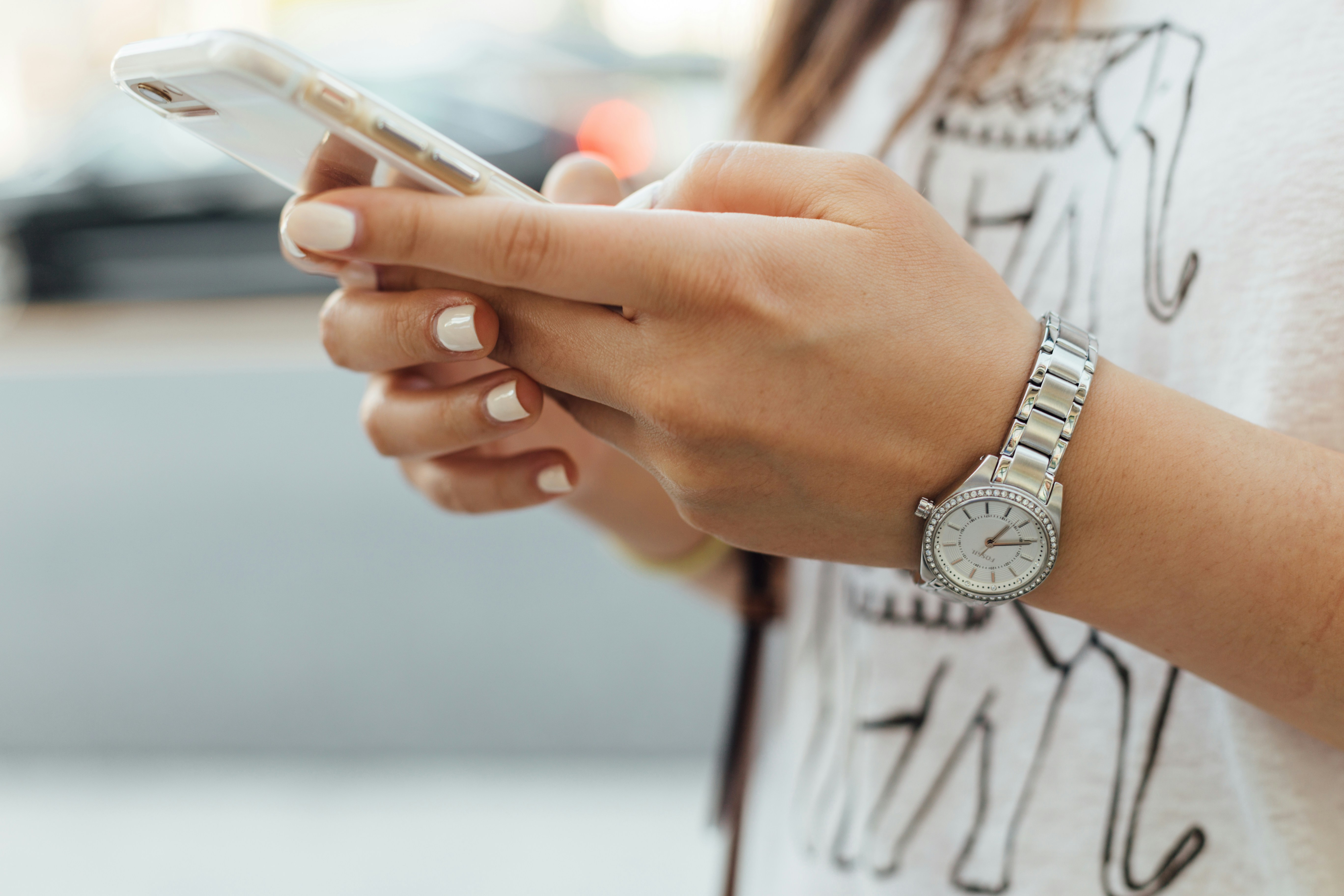 Girl using a mobile phone