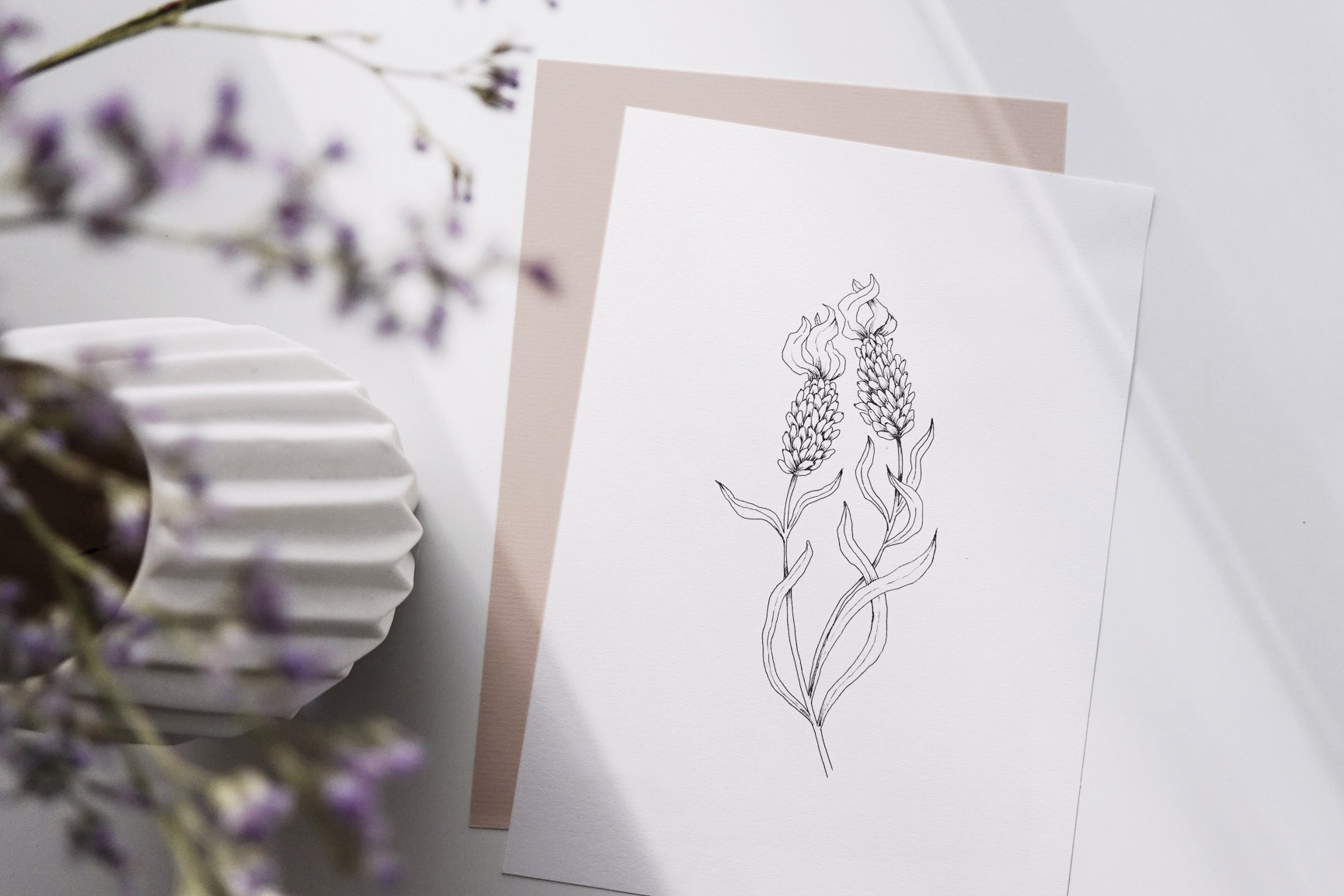 Drawing course Lavender art tutorials for beginners