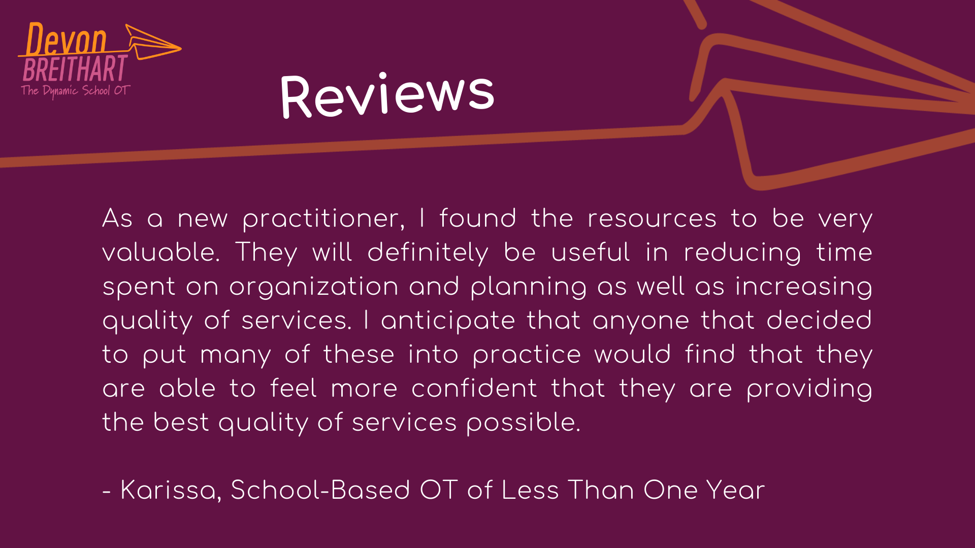 The Dynamic School OT Testimonial