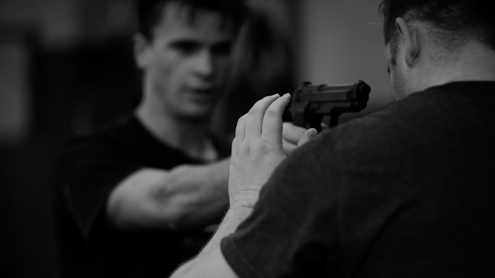 Training demo of being held up with a gun