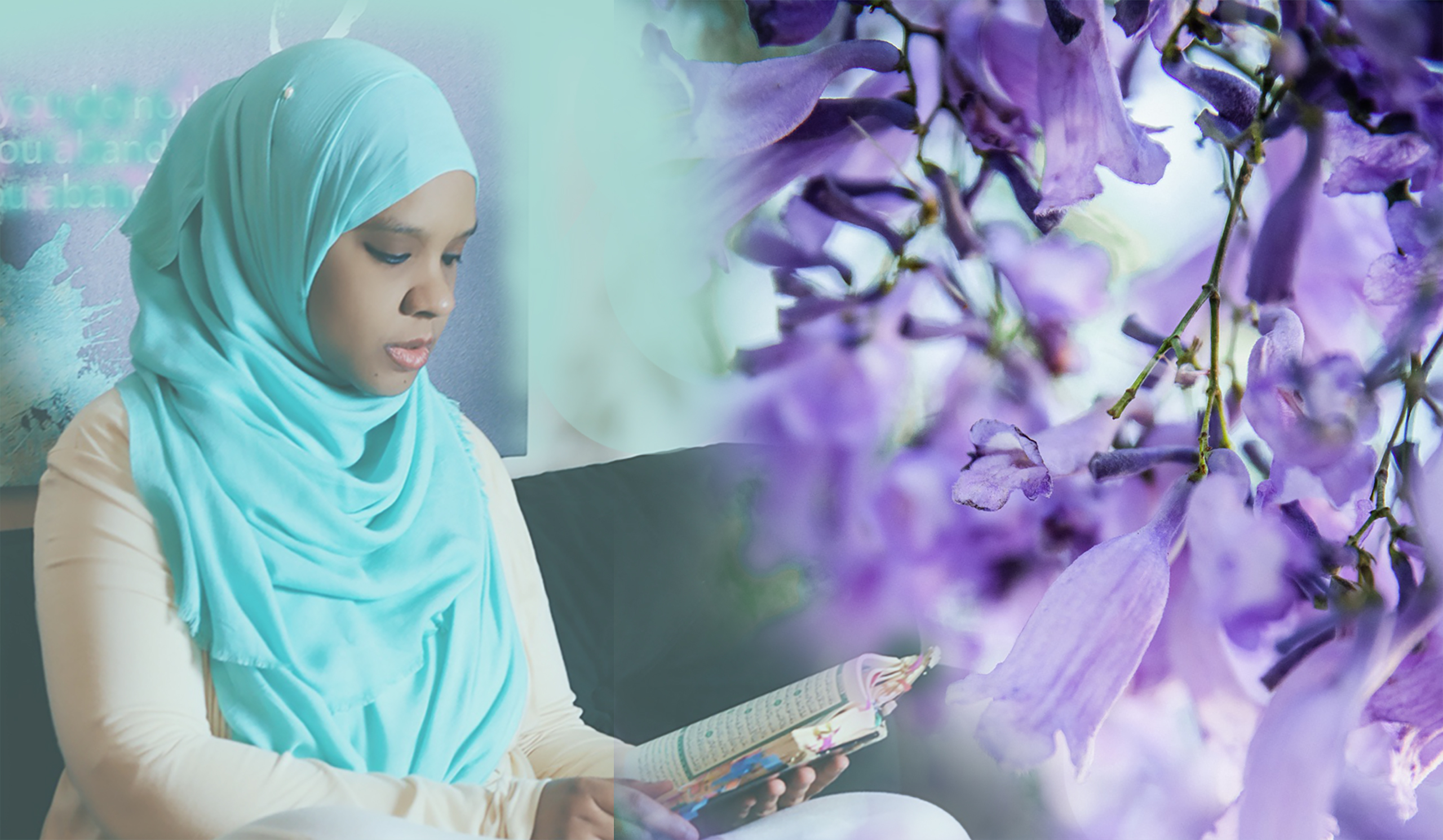 Photo of Umm Zakiyyah in blue hijab