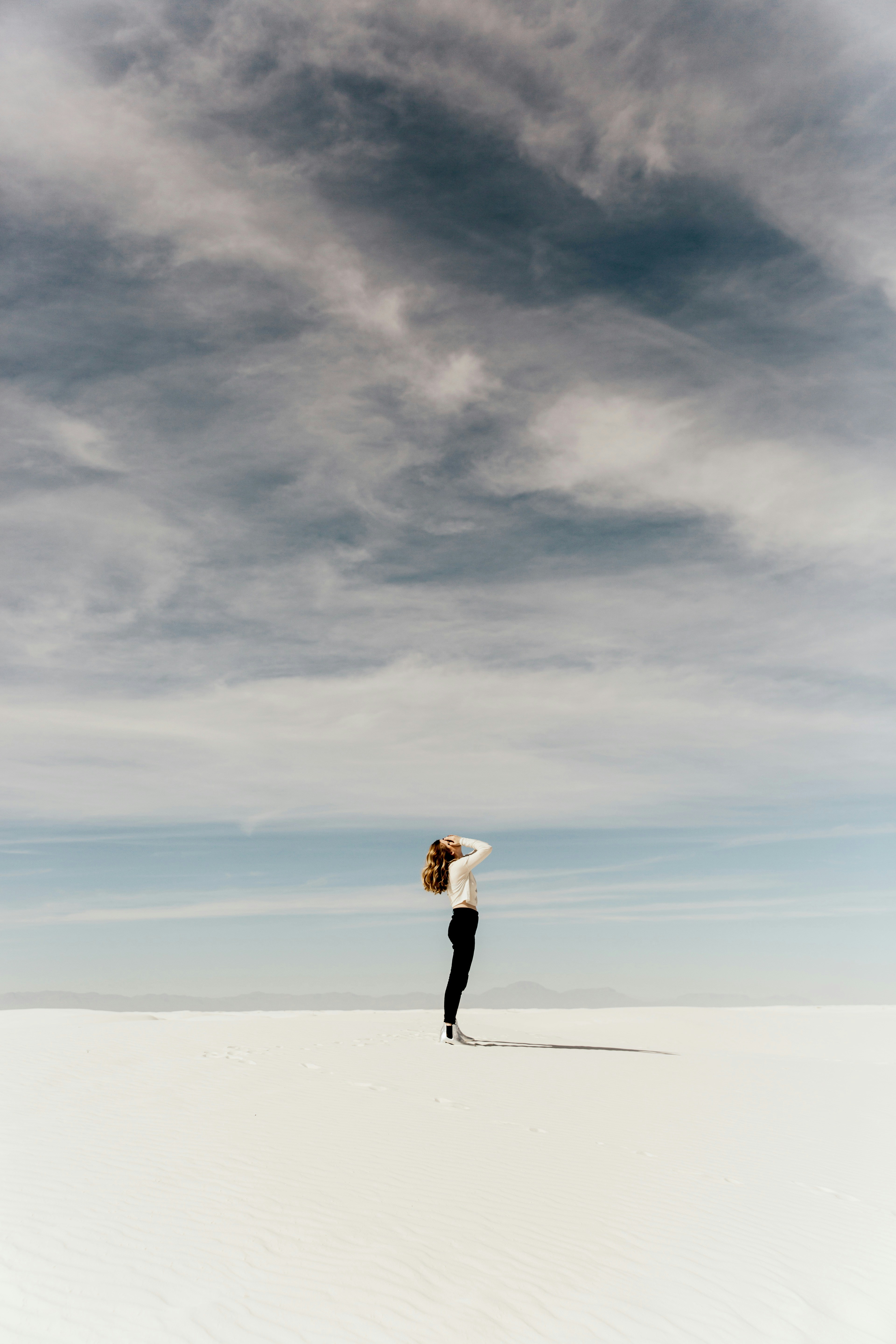 Woman standing alone