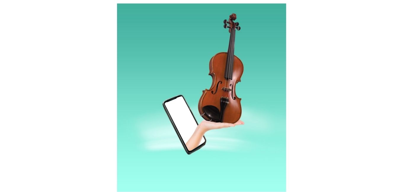 alt=&quot;violin is brought to student through iPad&quot;