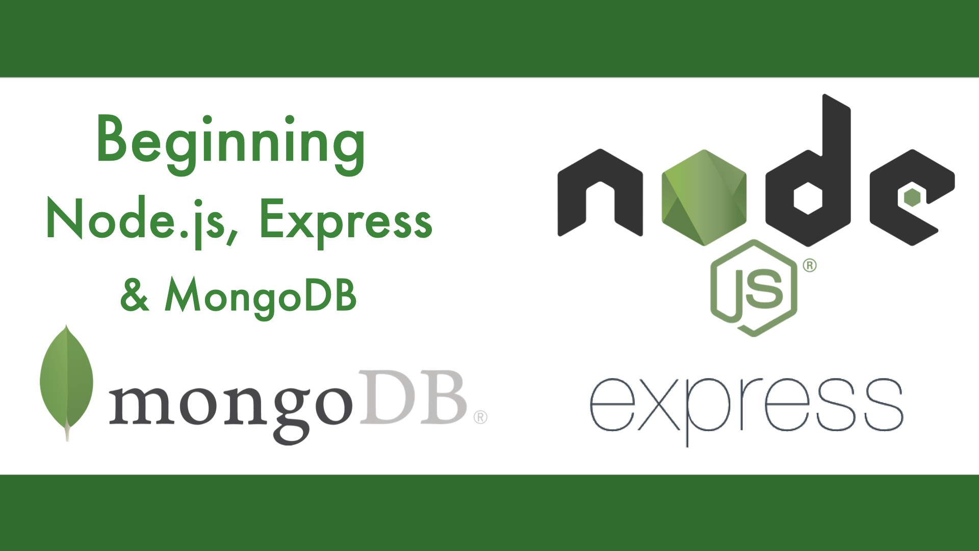 Beginning Node.js, Express & MongoDB Development | Greg Lim's Code