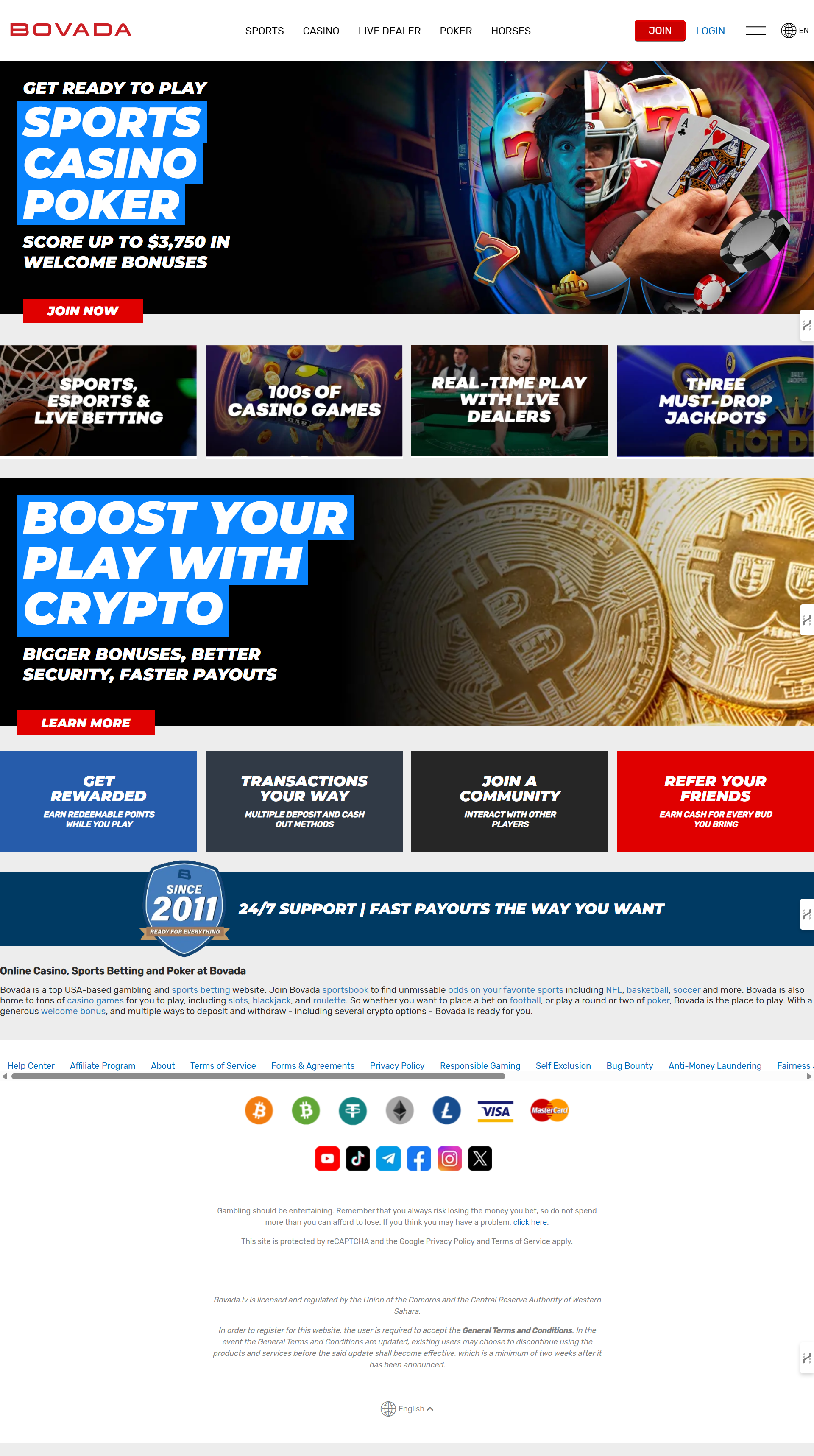 bovada login