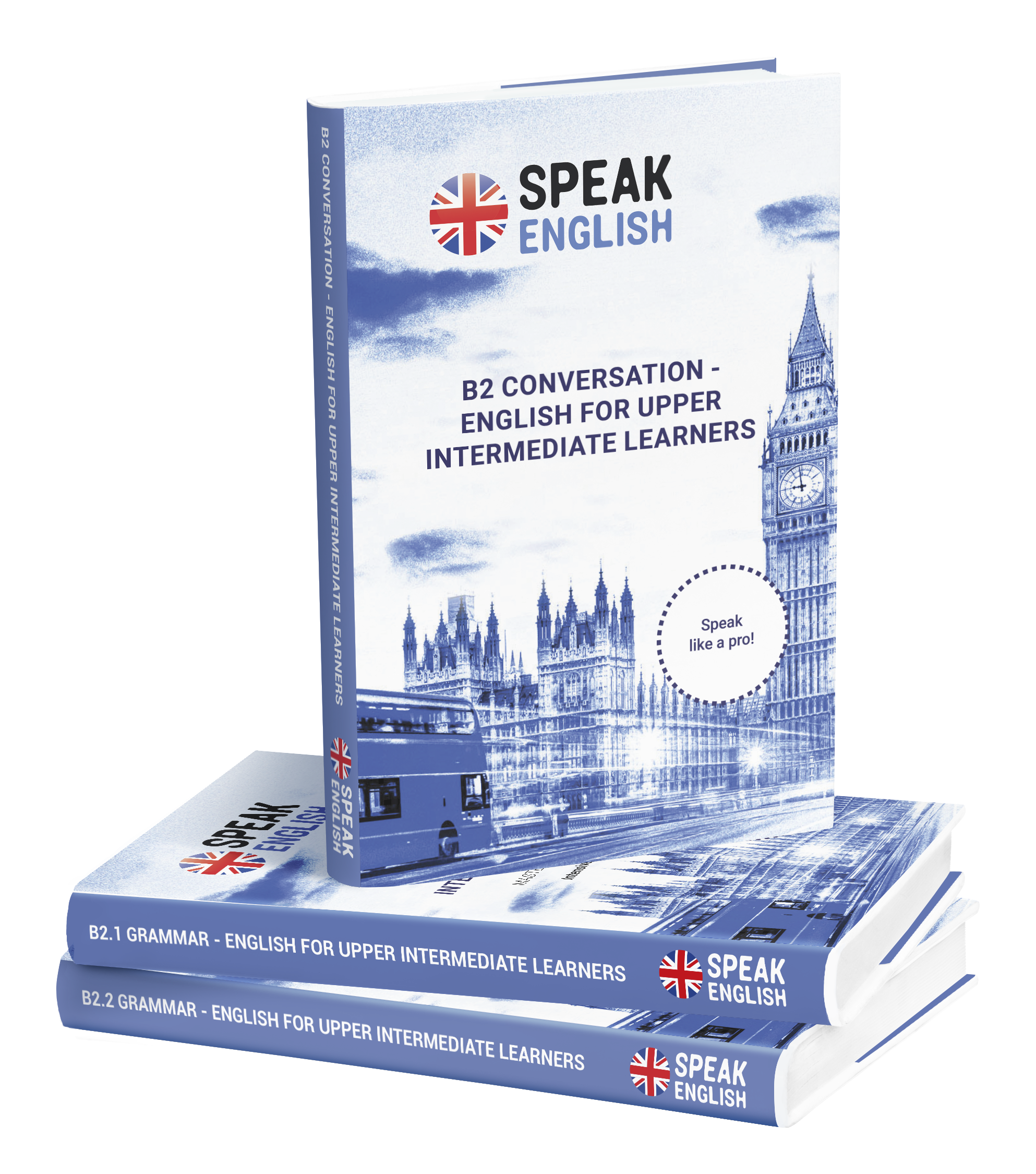 B2 level English course with personal follow up from the teacher and books included in the price