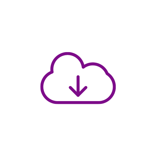 Purple download icon
