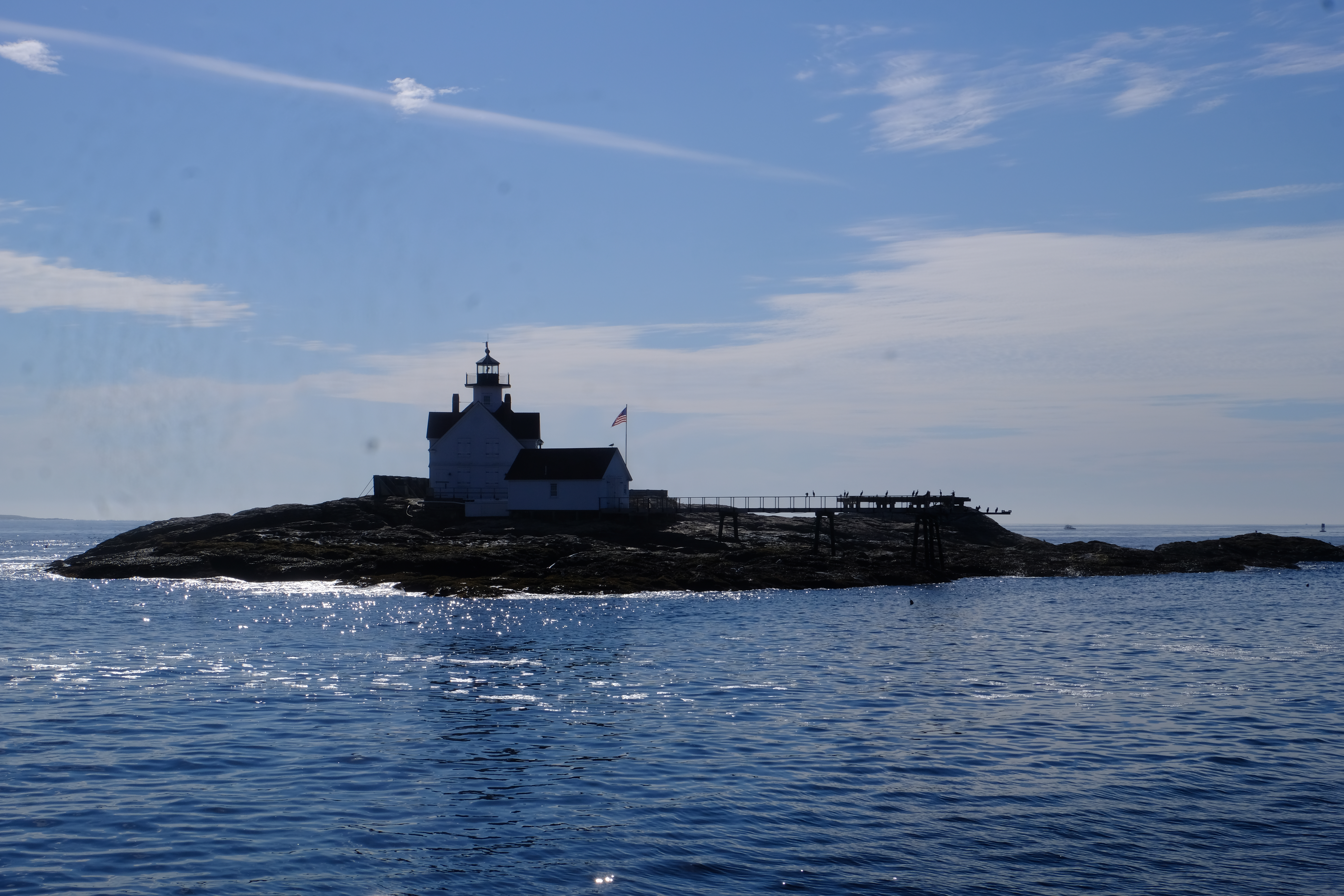 light-text Cuckolds Lighthouse Boothbay Harbor ME © Fred Van Bennekom