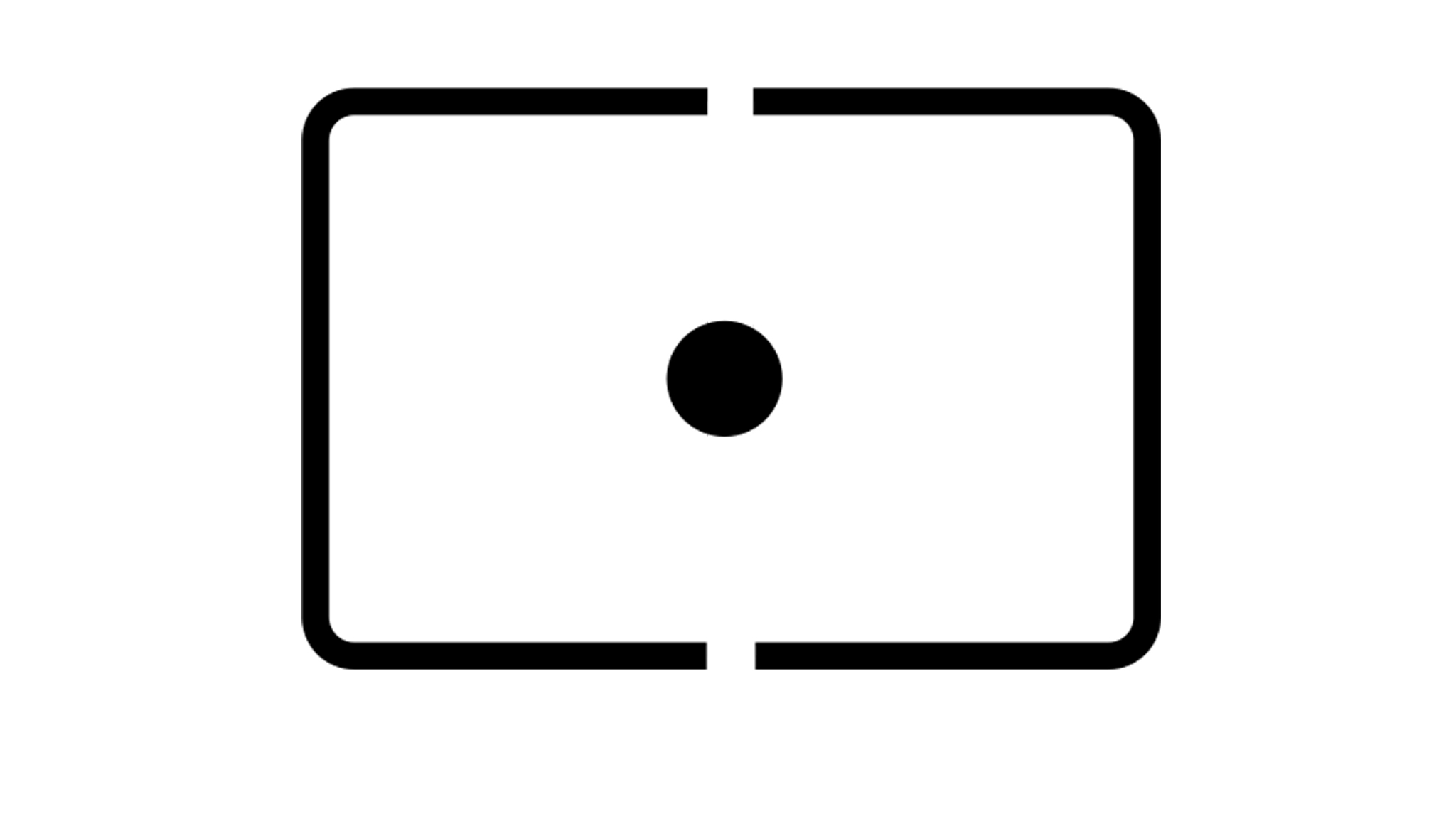 Logo du mode de mesure de lumière spot d&#39;un appareil photo