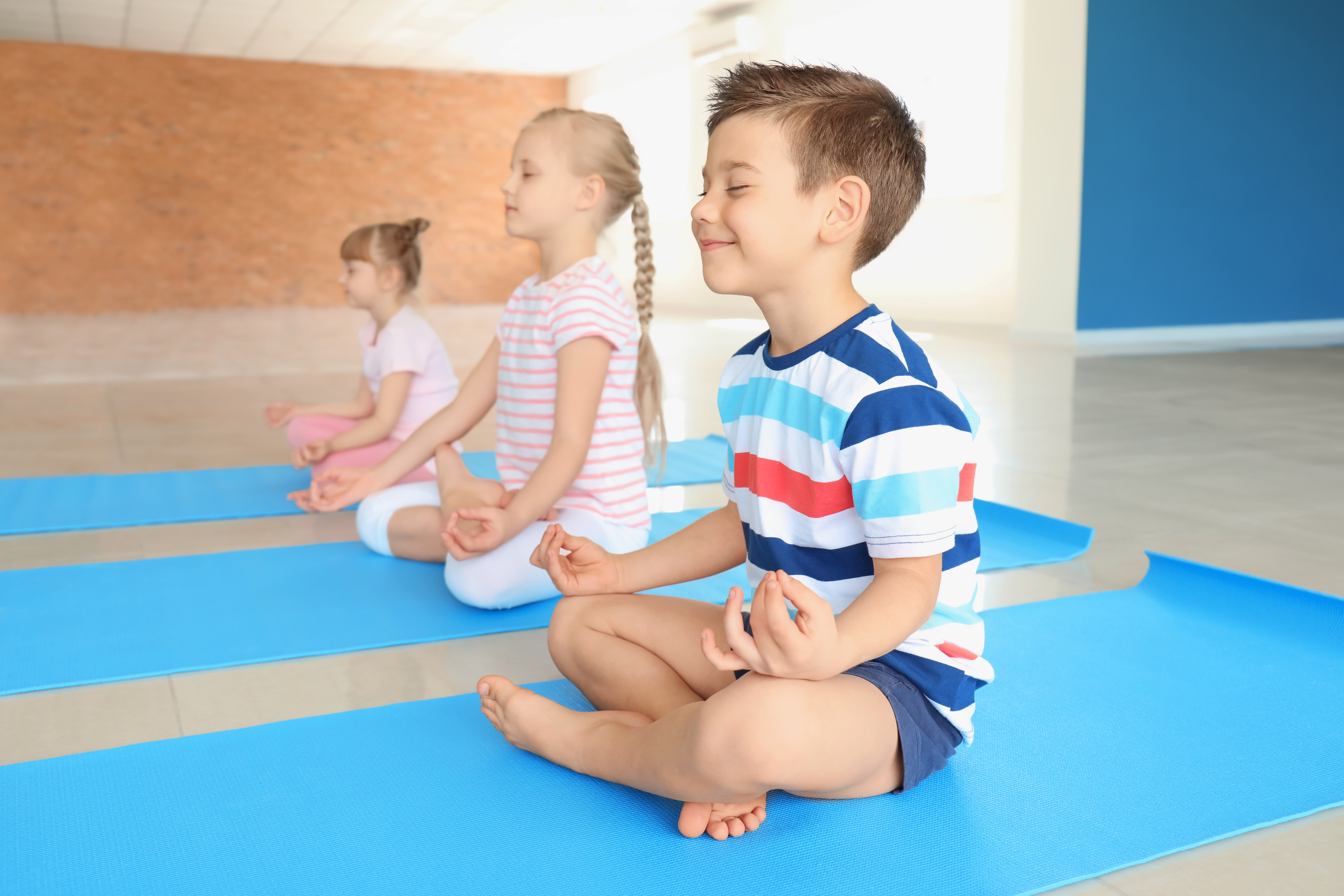 children doing yoga