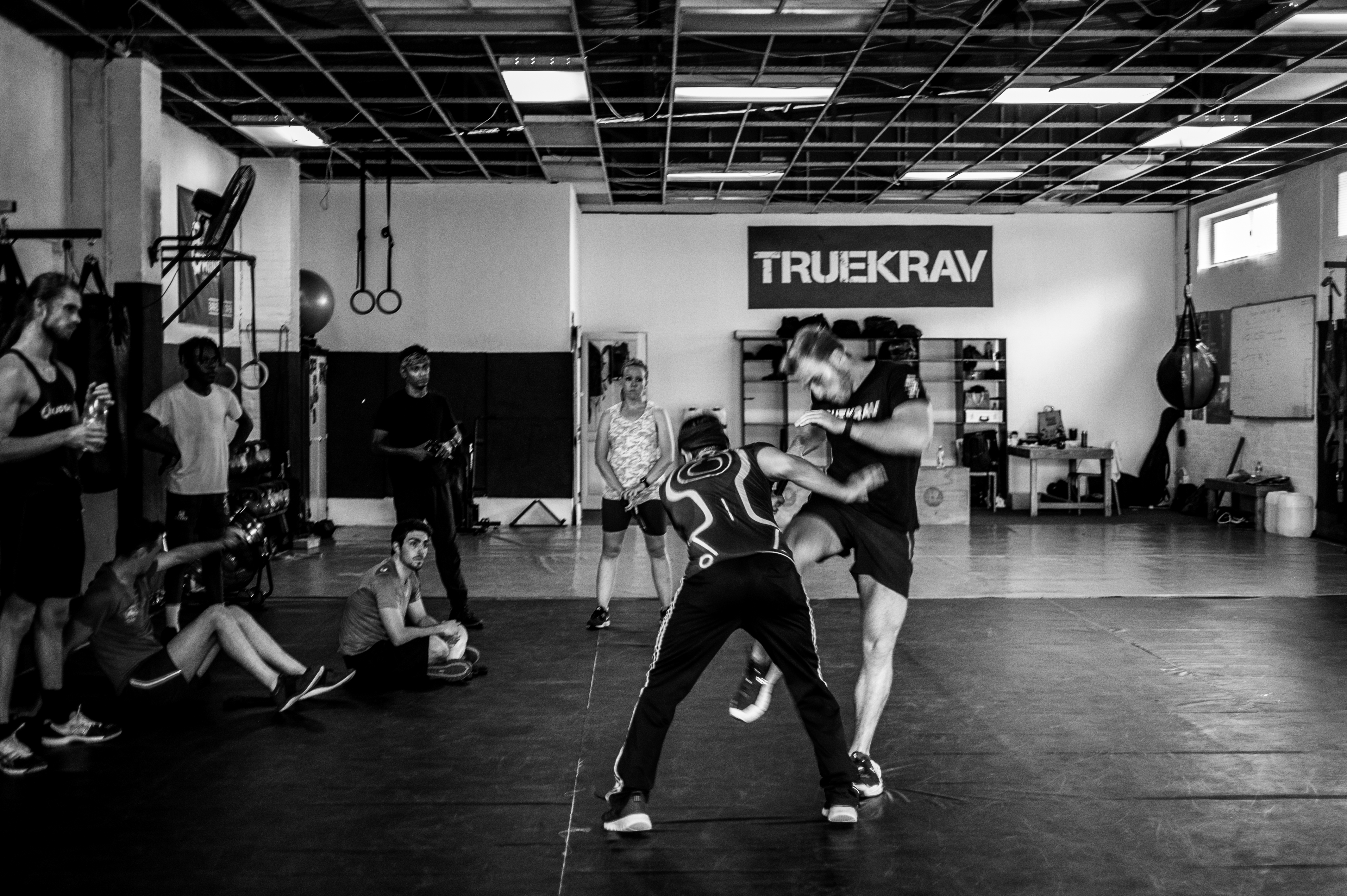 Truekrav training session fight demonstration