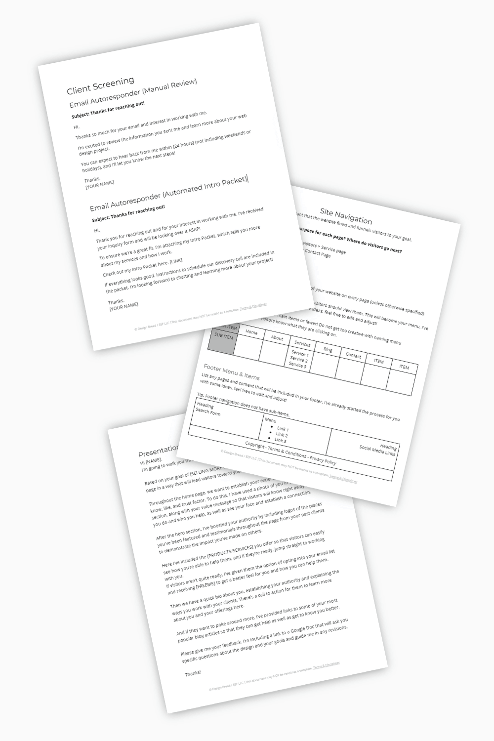 Pages from the Profitable Process Pack