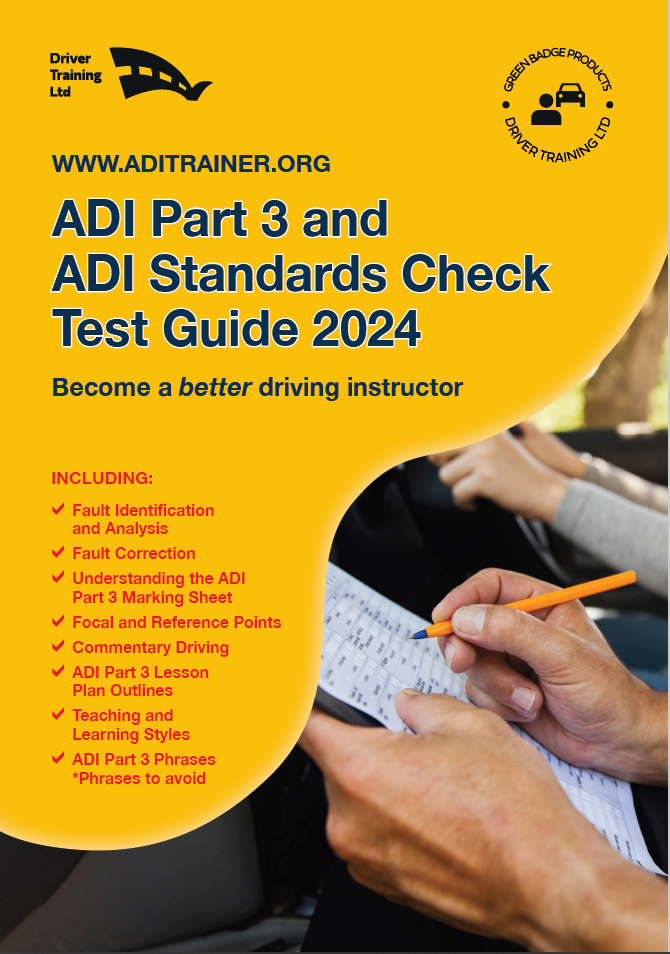  ADI Part 3 Marking Sheet Explained     Become a better teacher and more confident of passing the ADI PART 3 TEST   Understanding the ADI Part 3 marking sheet is one of the best ways to give yourself the best chance of passing the ADI Part 3 test  The ADI part 3 test is now in what we call Standards check format, this means is that you will need to take a pupil with you and conduct a real driving lesson with the senior examiner watching from the back.   This course goes through section by section what is required from you to be able to pass